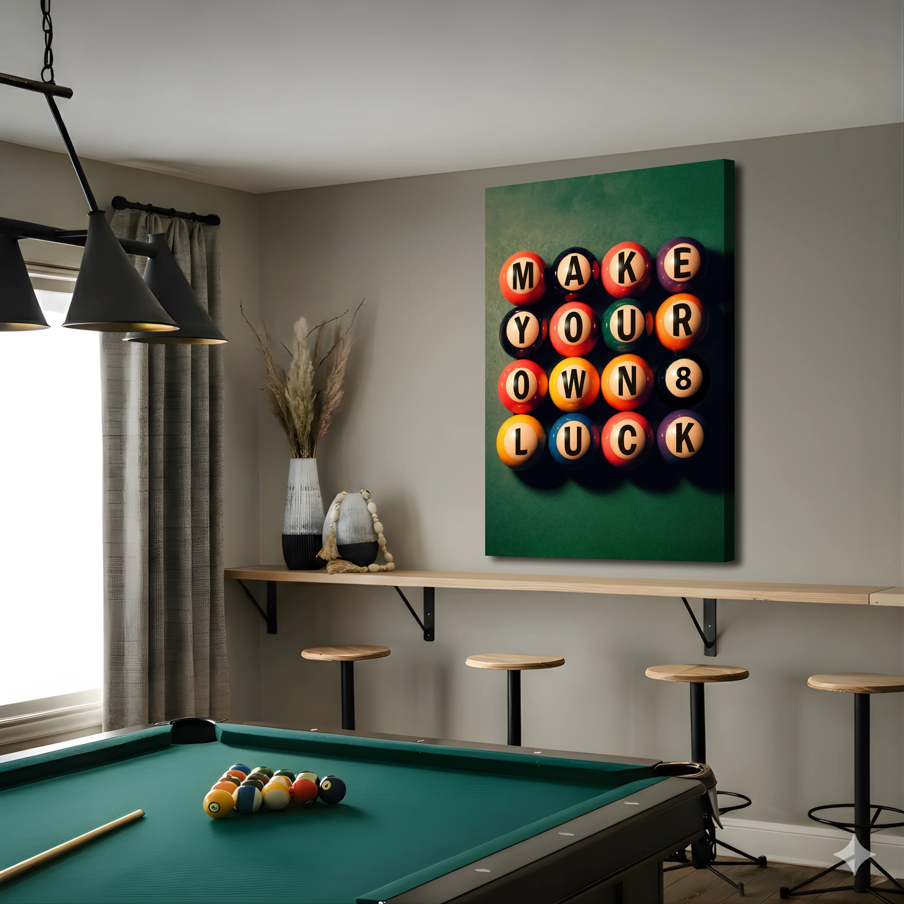 Make Your Own Luck Billiards Ball Wall Sign - Image 4