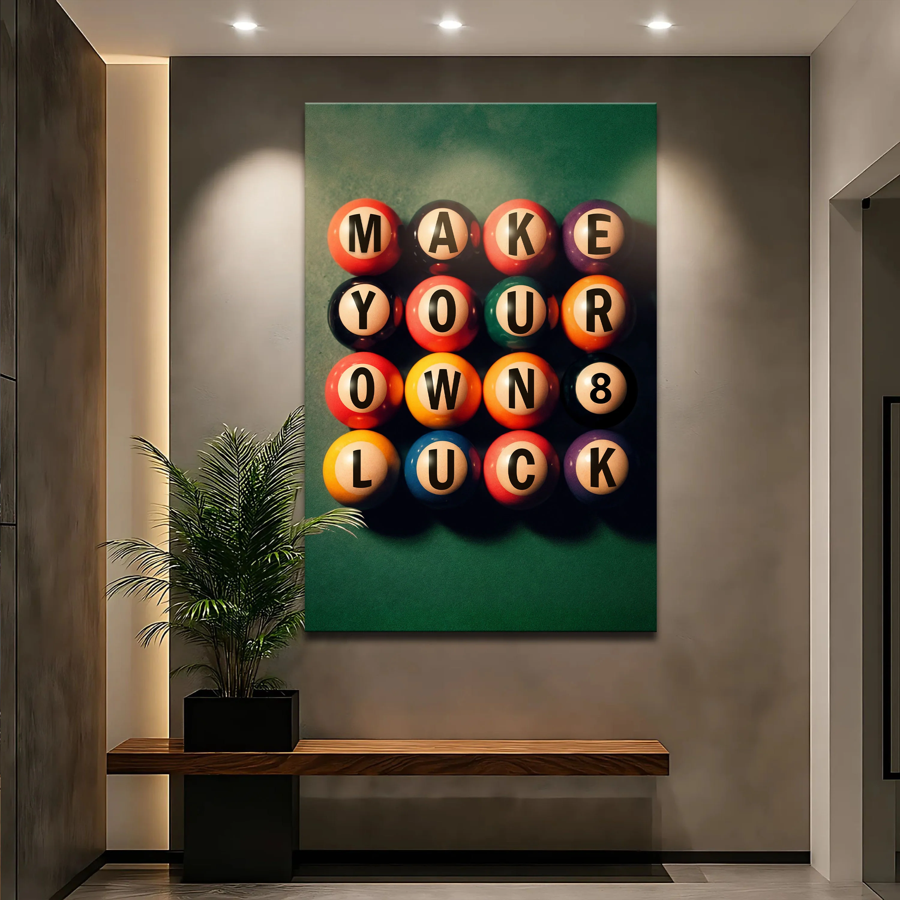 Make Your Own Luck Billiards Ball Wall Sign - Image 5