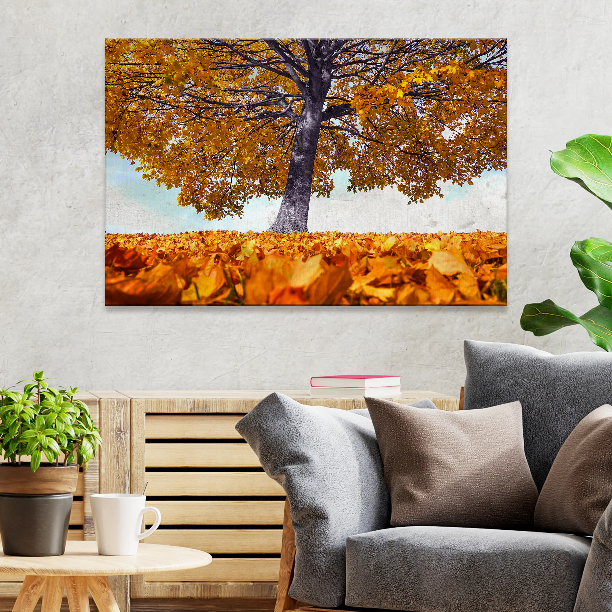 Maple Tree During Autumn Canvas Wall Art - Image 3