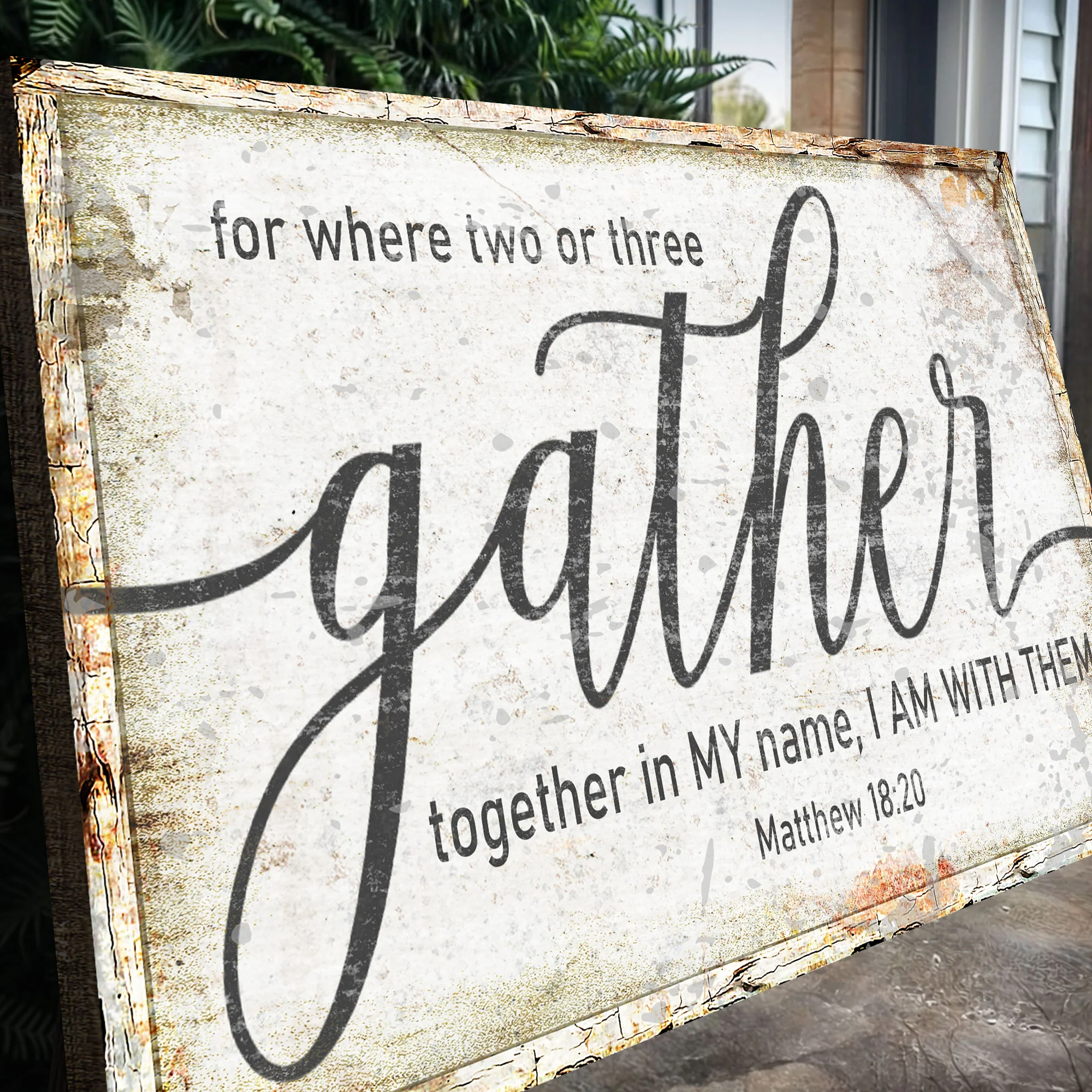 Matthew 18:20: Gather Faith Sign - Image 4