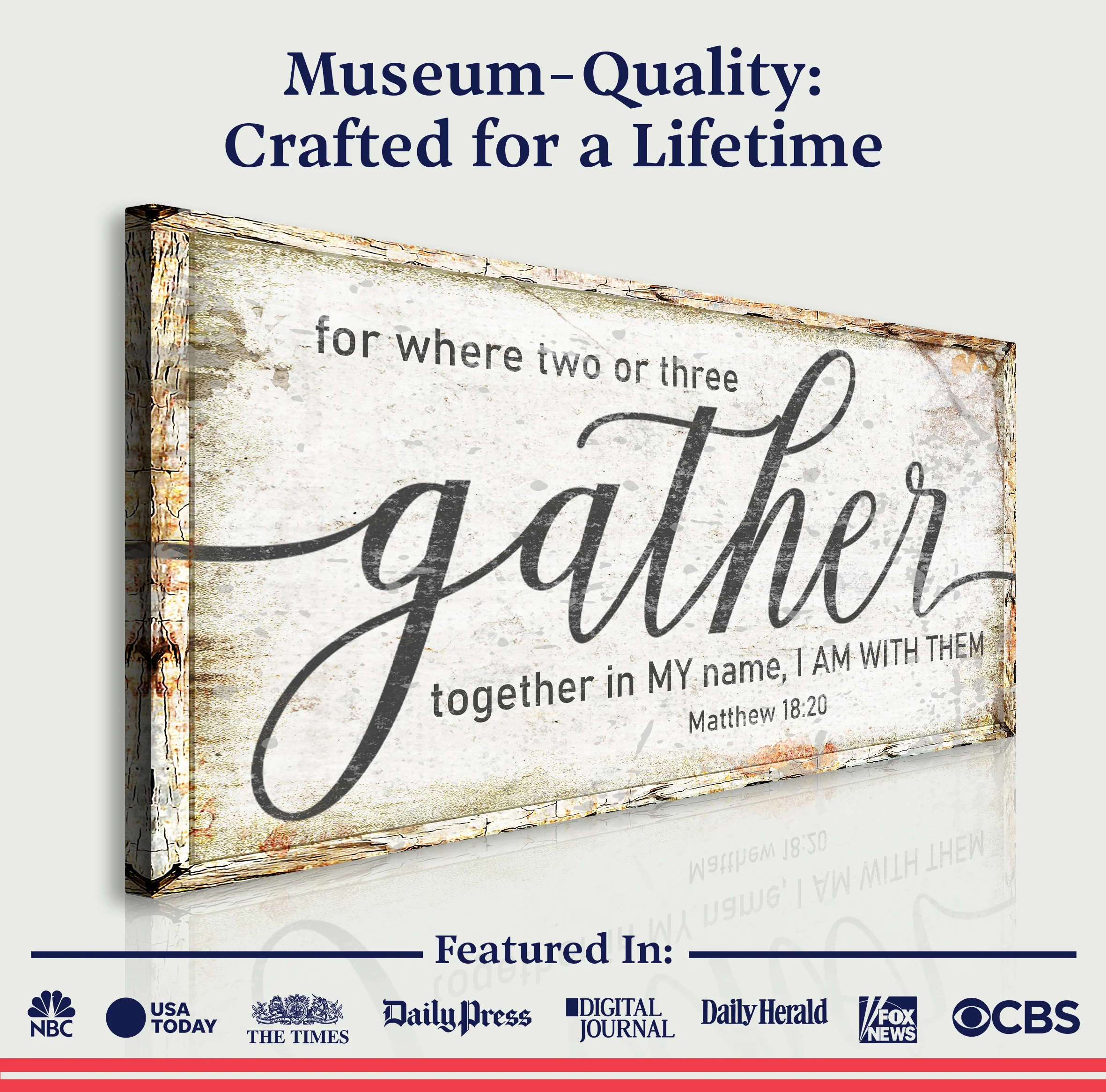 Matthew 18:20: Gather Faith Sign - Image 6