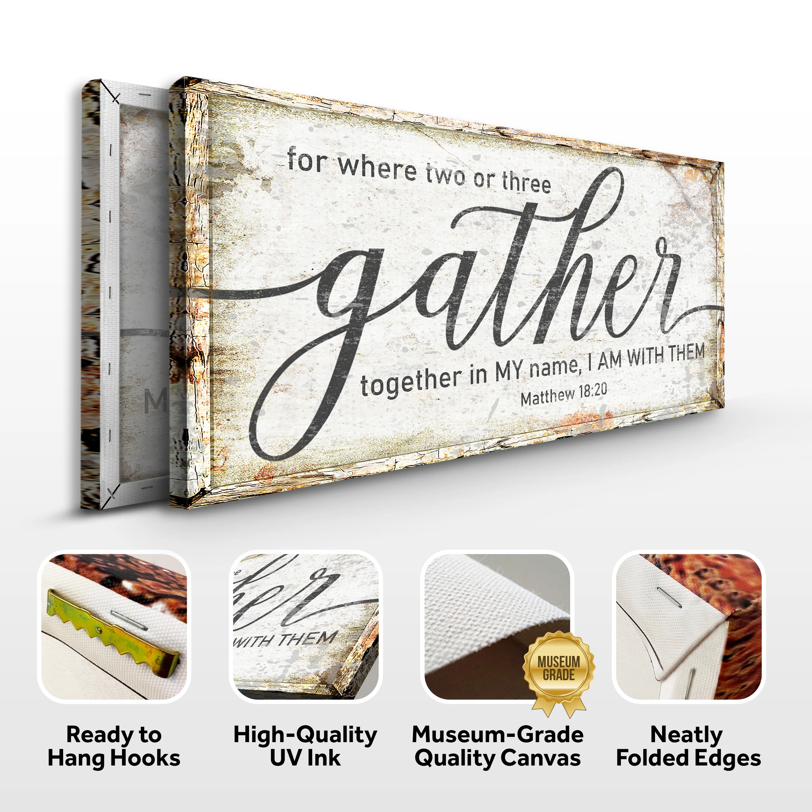 Matthew 18:20: Gather Faith Sign - Image 7