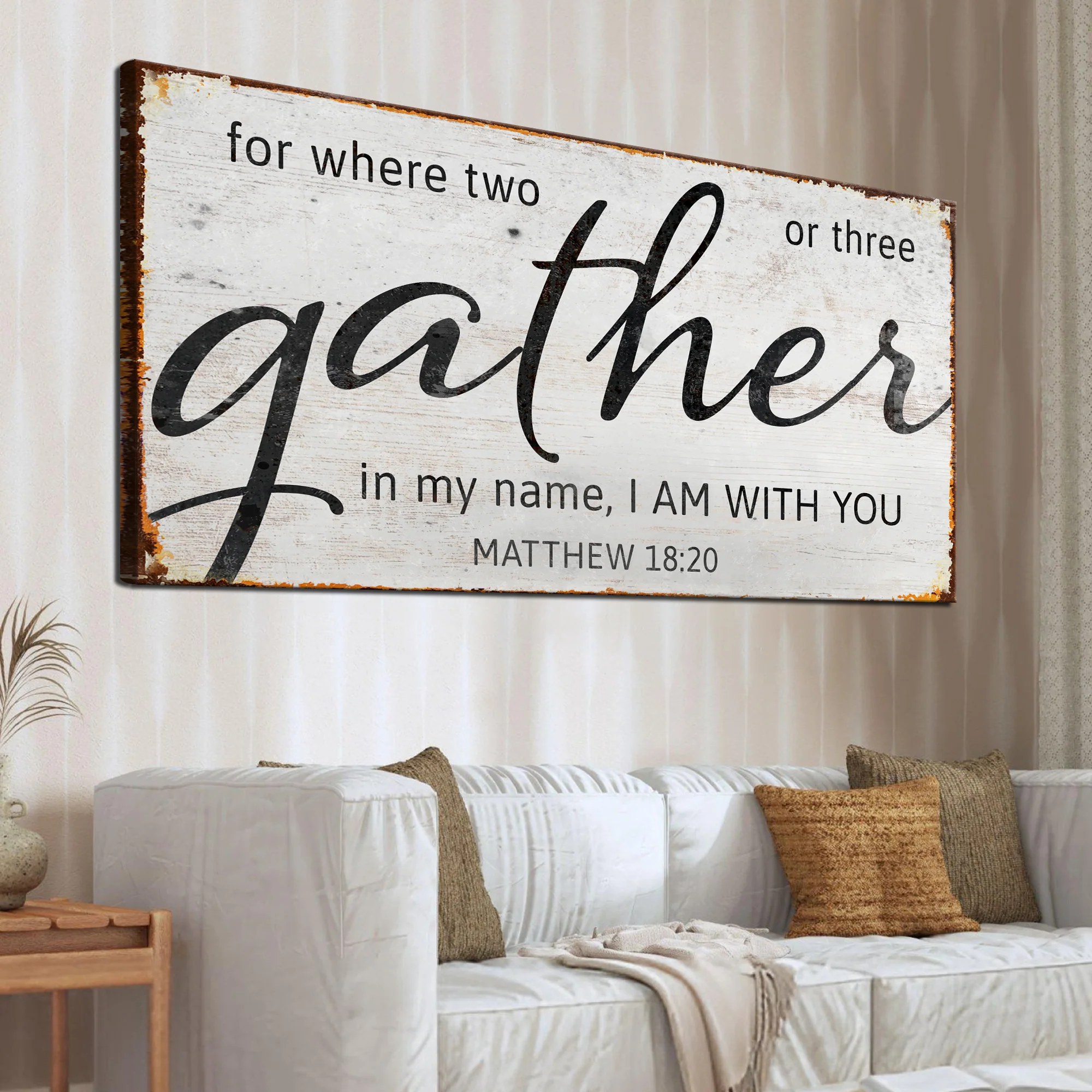 Matthew 18:20: Gather Faith Sign II - Image 3