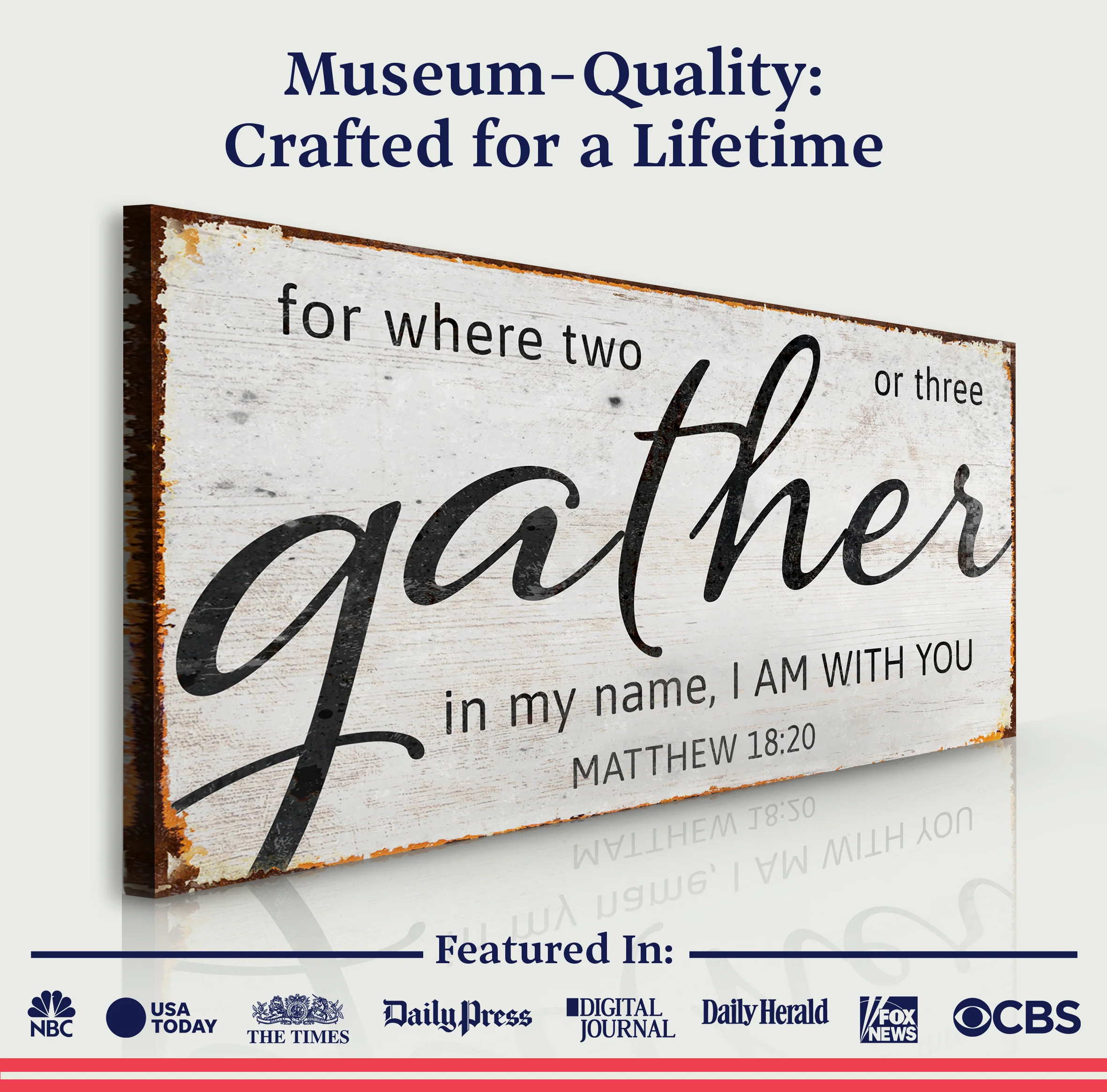 Matthew 18:20: Gather Faith Sign II - Image 6