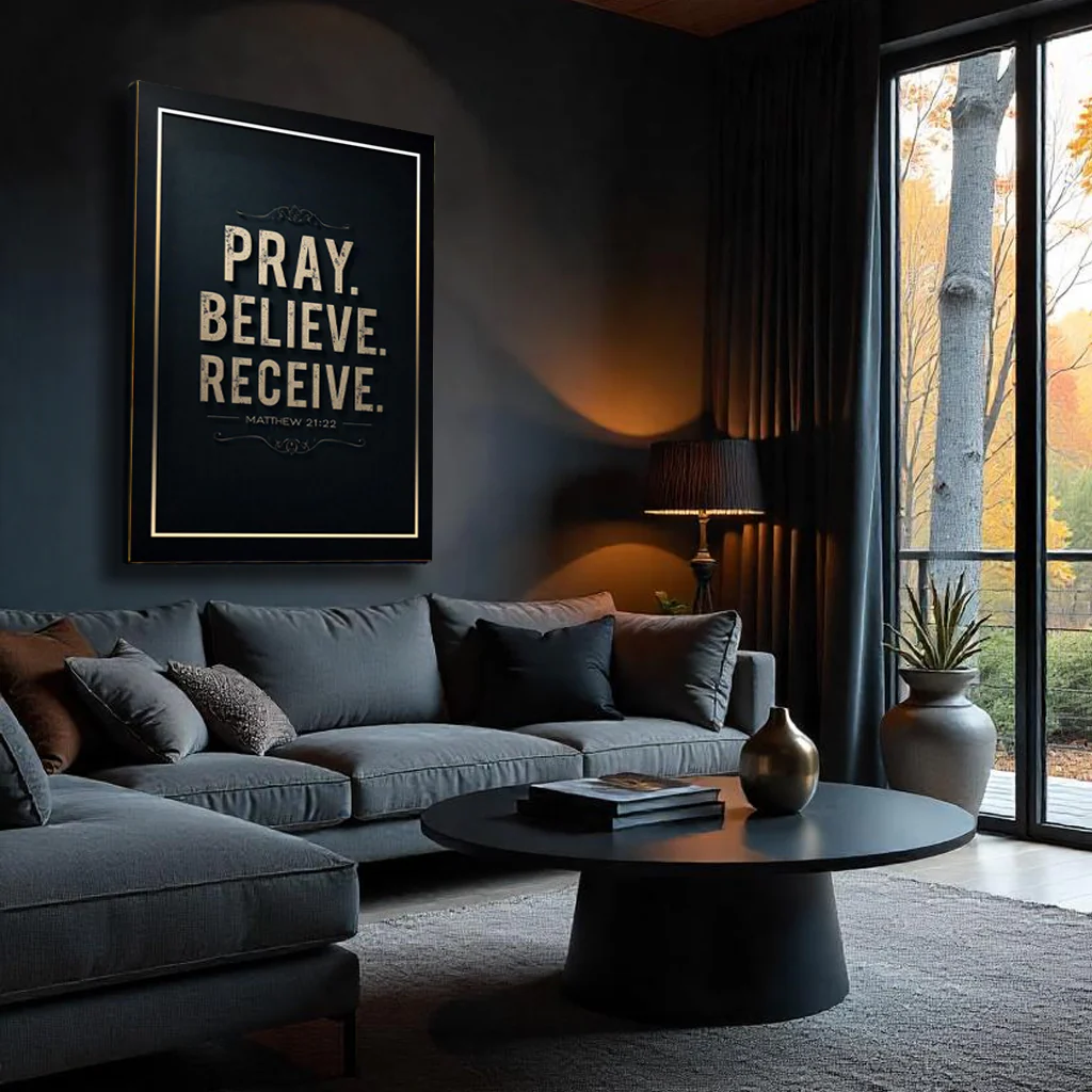 Matthew 21:22 - Pray Believe Receive Faith Sign III - Image 2