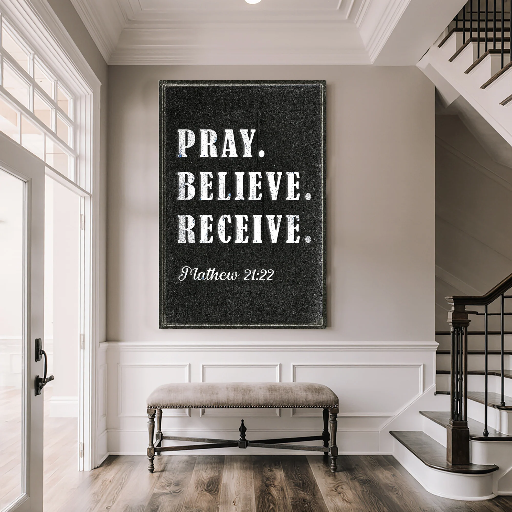 Matthew 21:22 - Pray Believe Receive Faith Sign IV - Image 5
