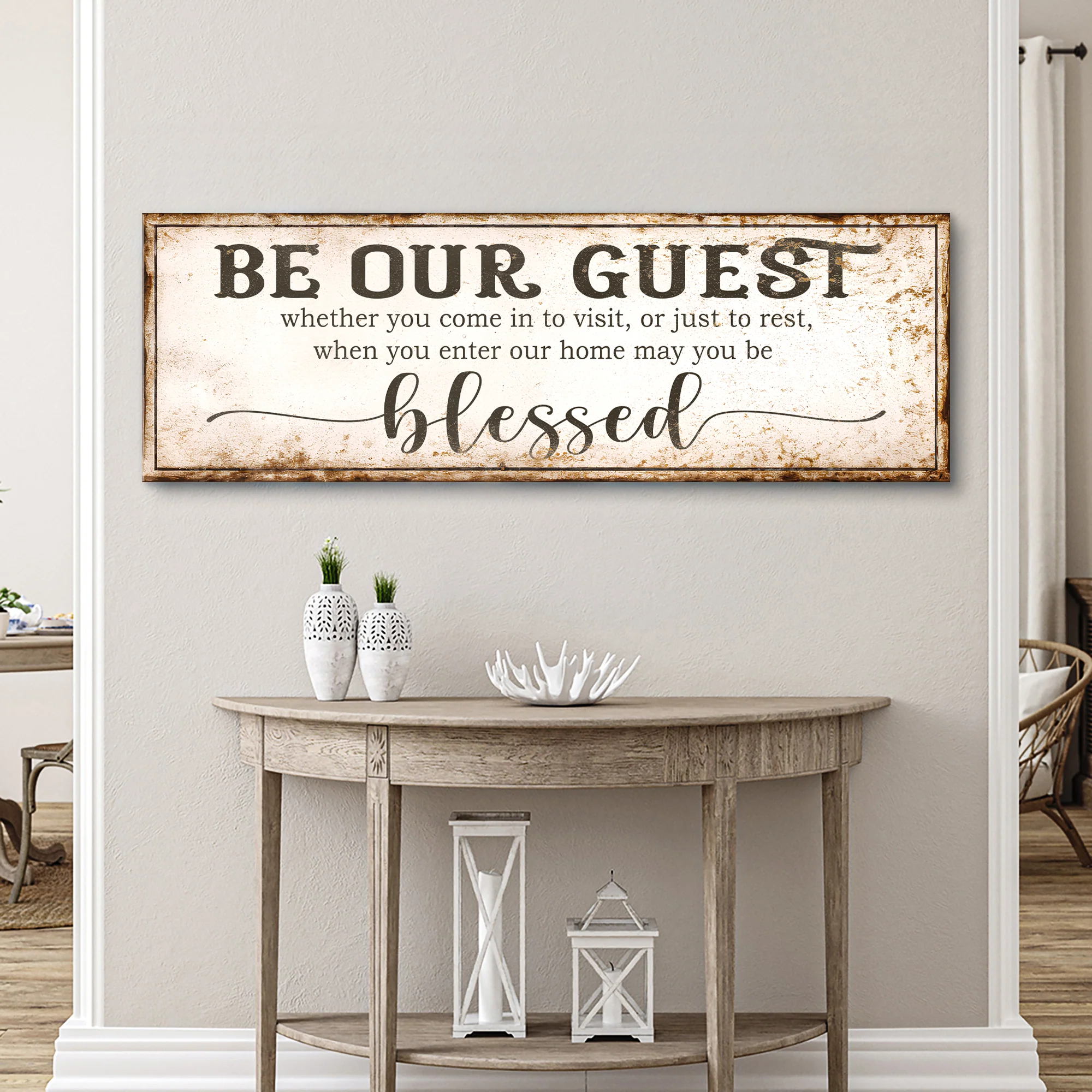 May You Be Blessed Be Our Guest Entryway Sign II - Image 2