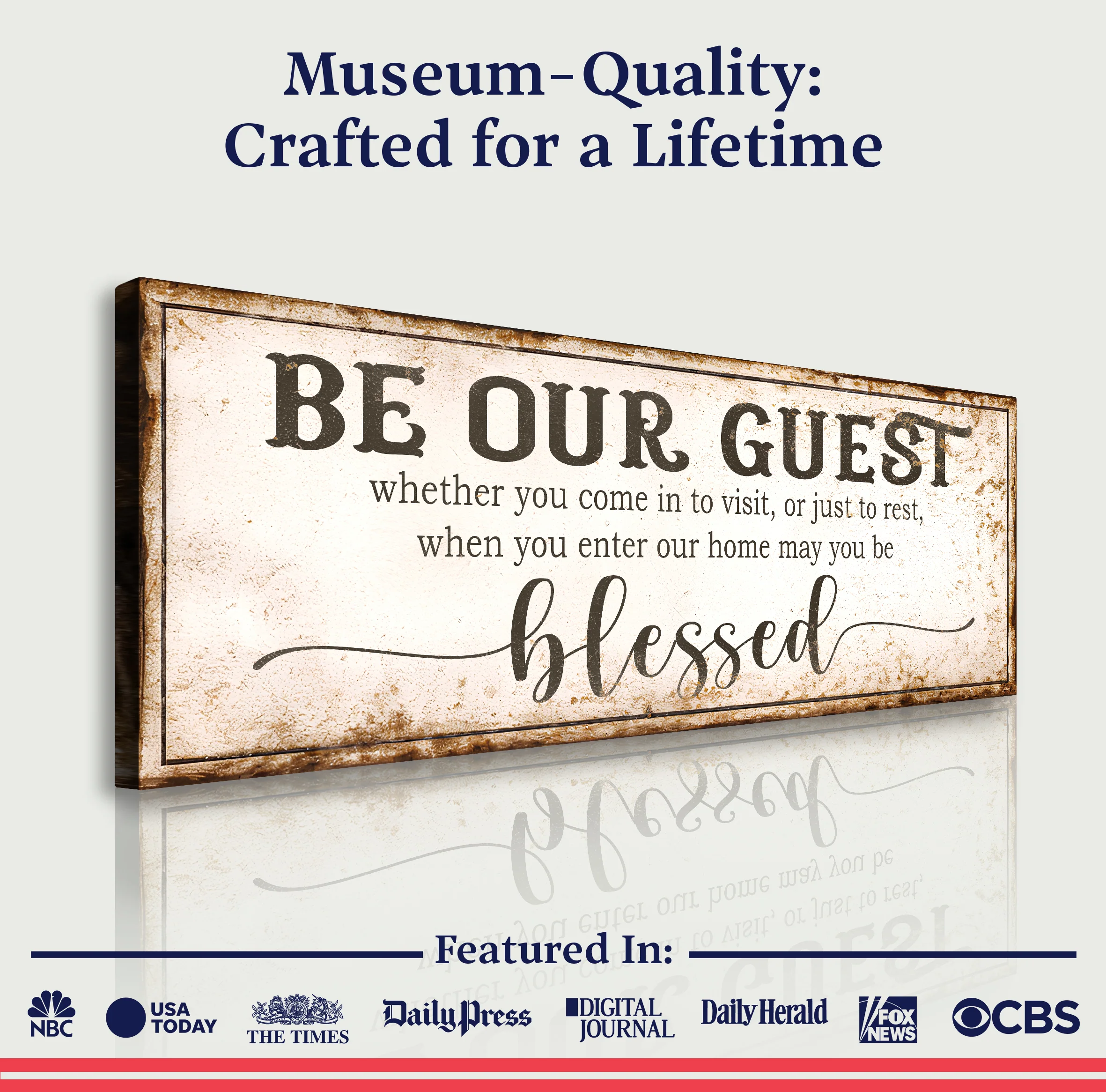 May You Be Blessed Be Our Guest Entryway Sign II - Image 6