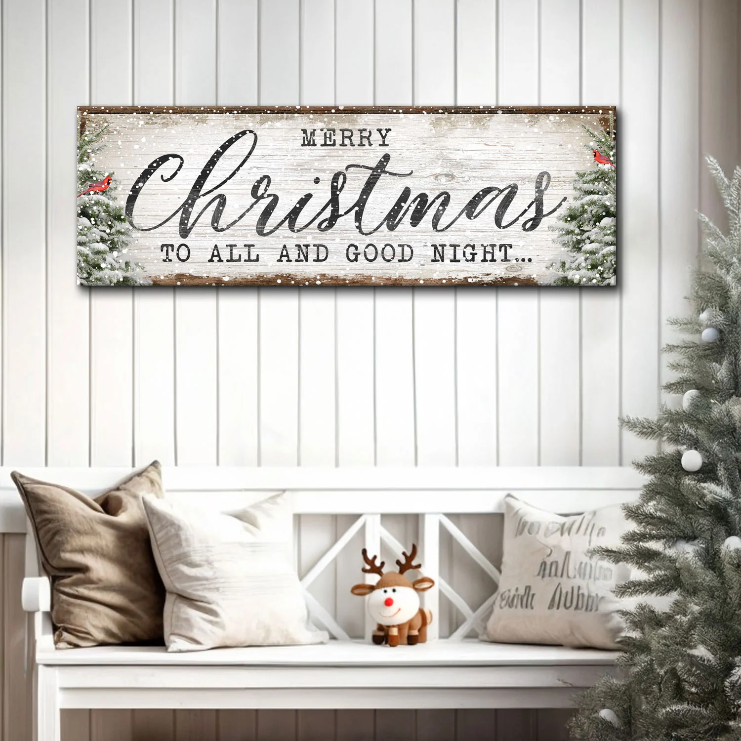 Merry Christmas To All And Goodnight Sign - Image 2