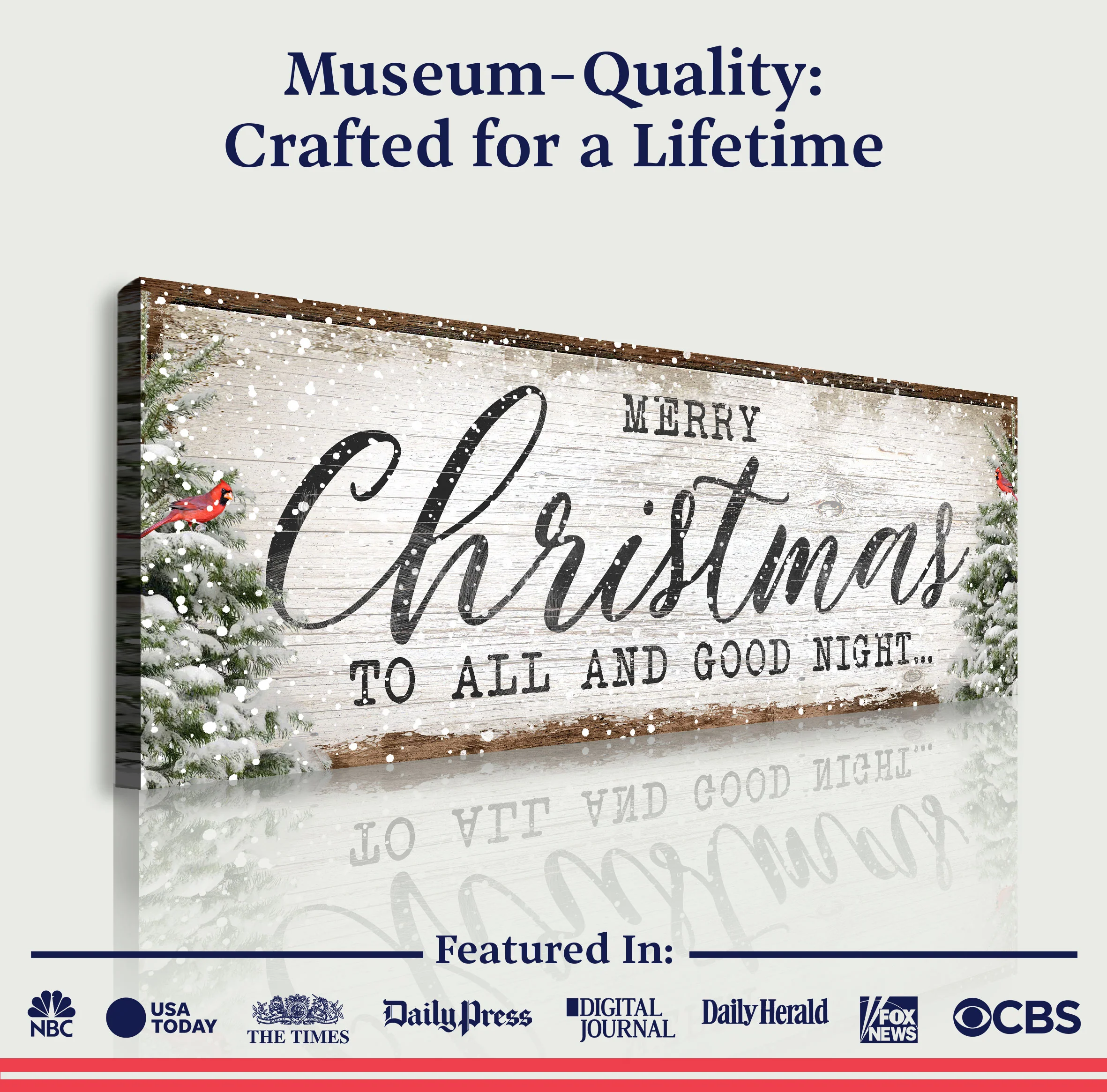 Merry Christmas To All And Goodnight Sign - Image 4