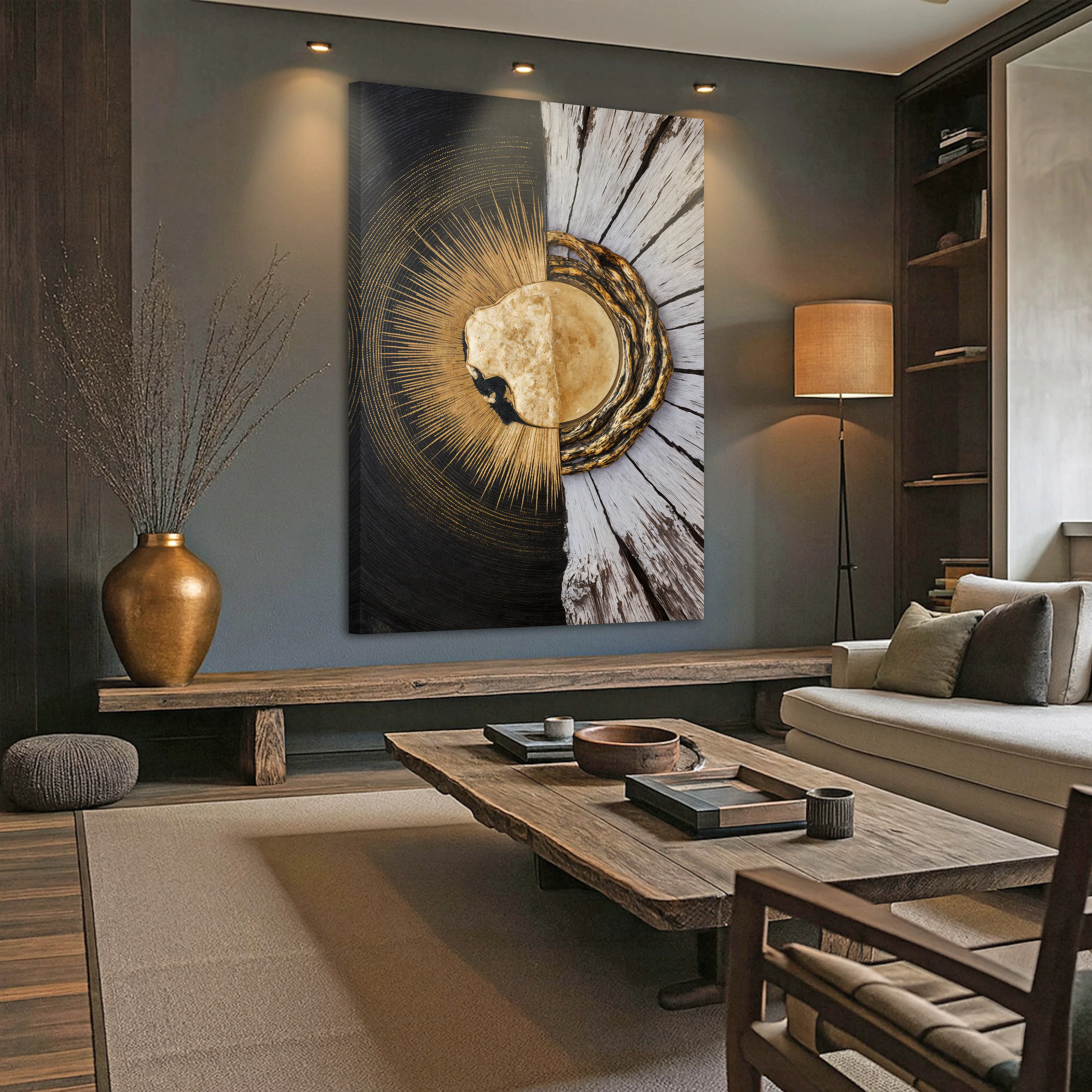 Metallic Gold Sunburst Wall Art - Image 2
