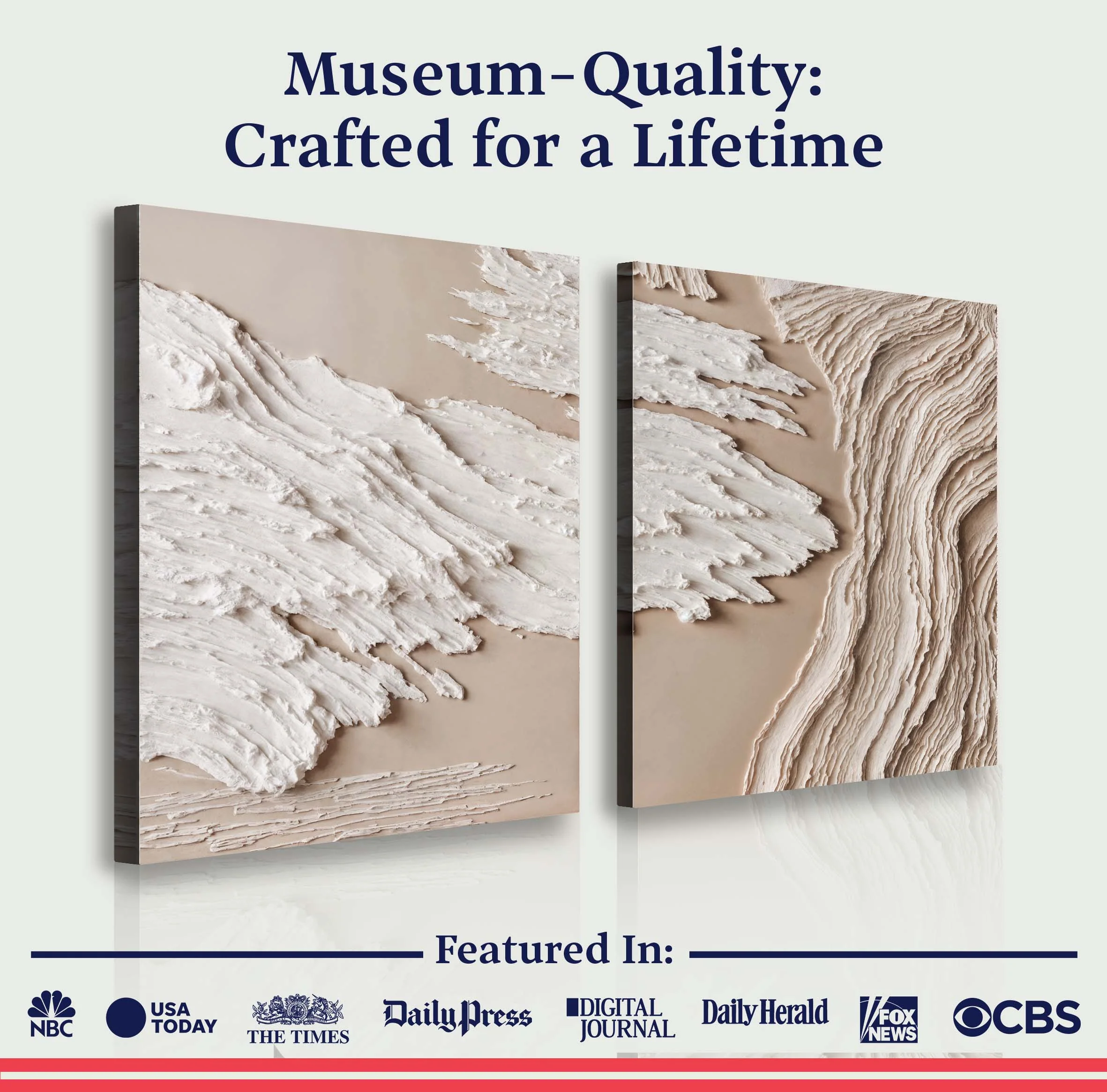 Mid Century Abstract Duo Wall Art - Image 6