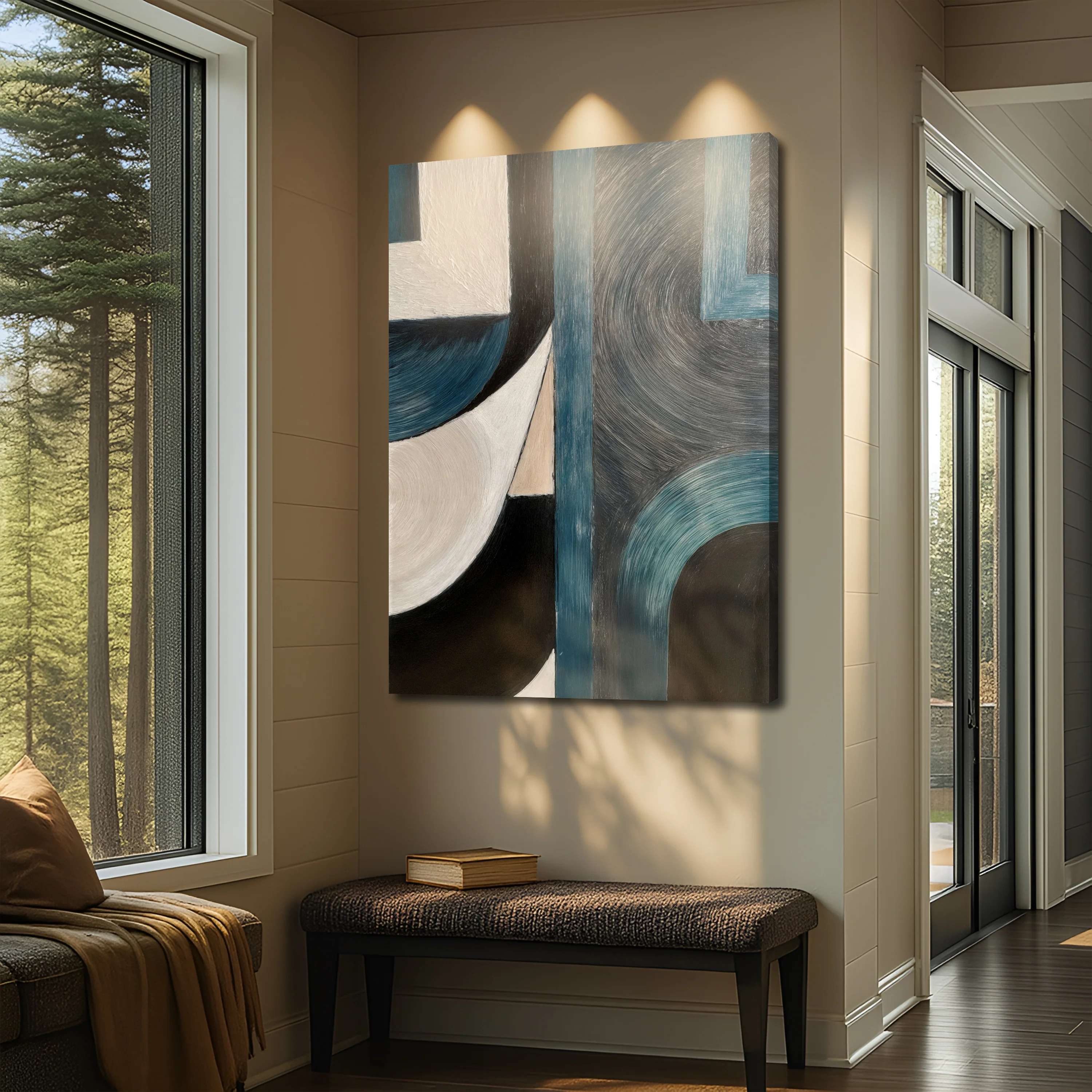 Midnight Current Abstract Wall Art - Image 2
