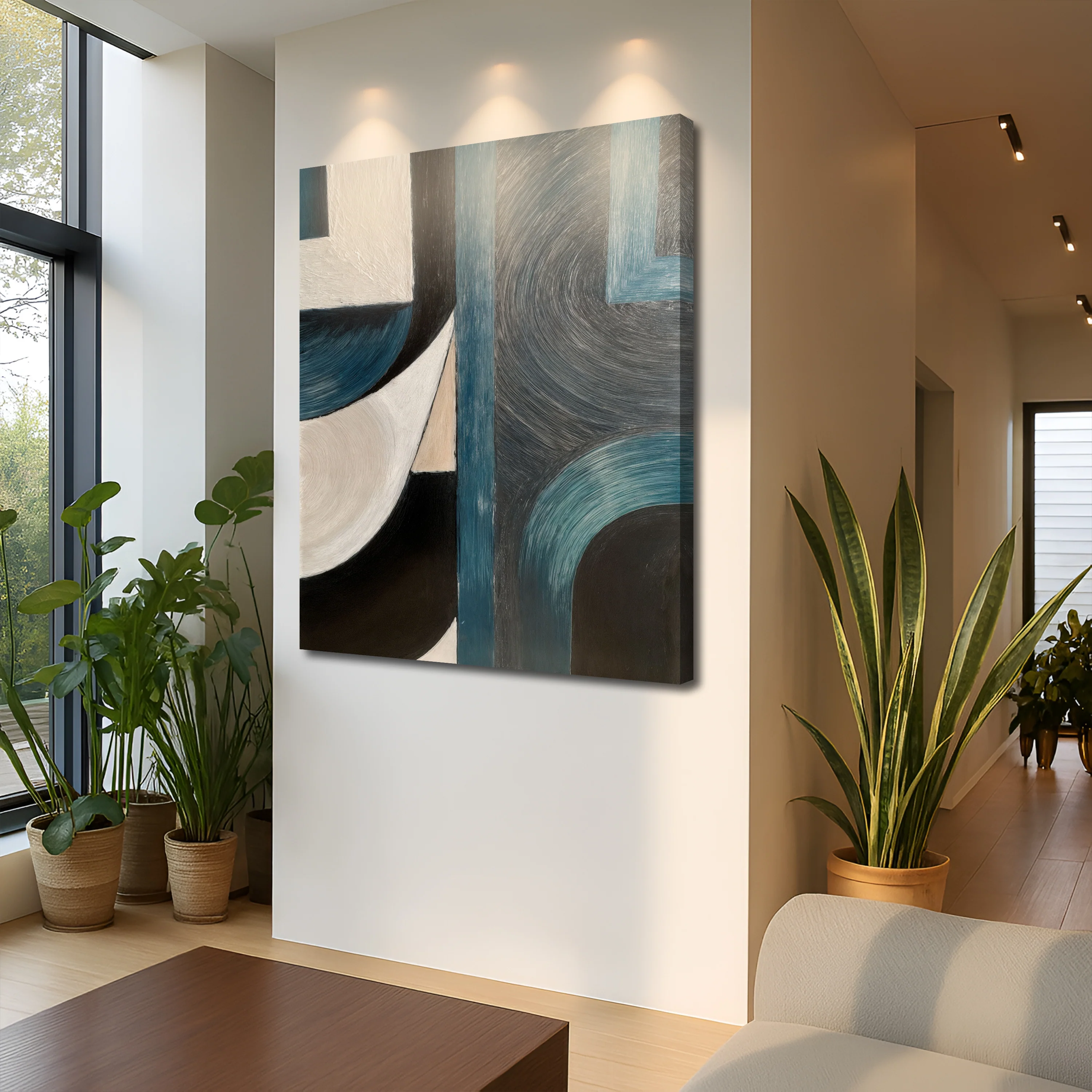Midnight Current Abstract Wall Art - Image 3