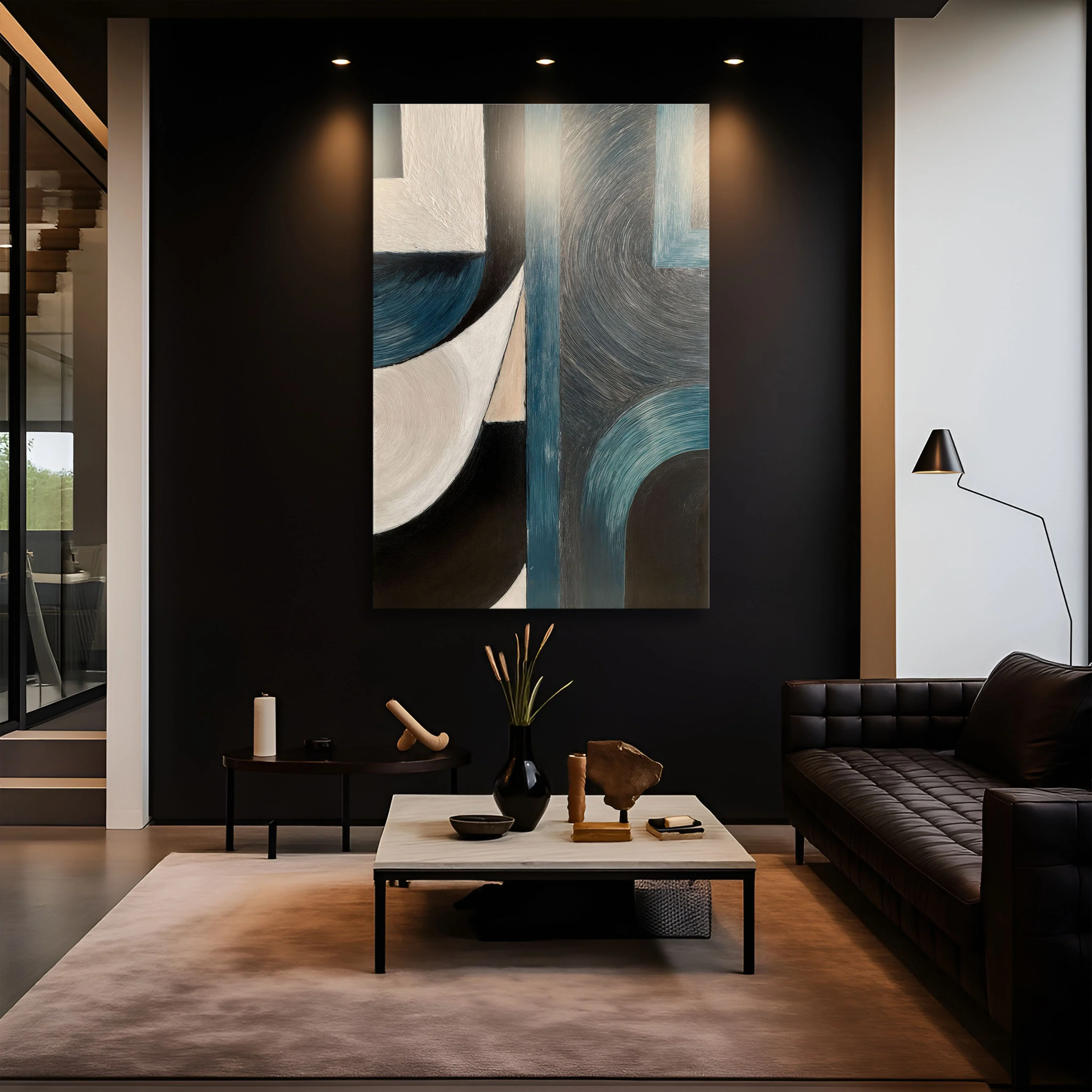 Midnight Current Abstract Wall Art - Image 4