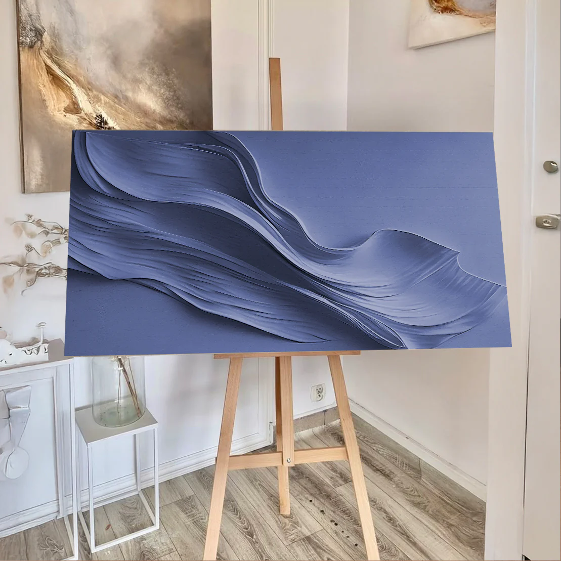 Midnight Navy Minimalist Wall Art - Image 3