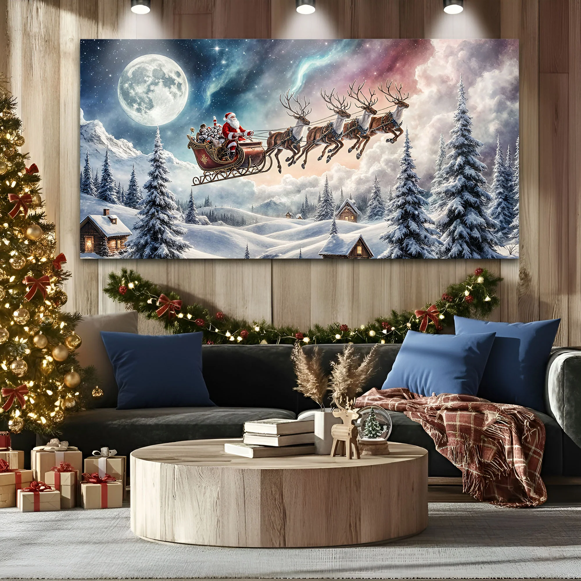 Midnight Sleigh Ride Christmas Wall Art - Image 3