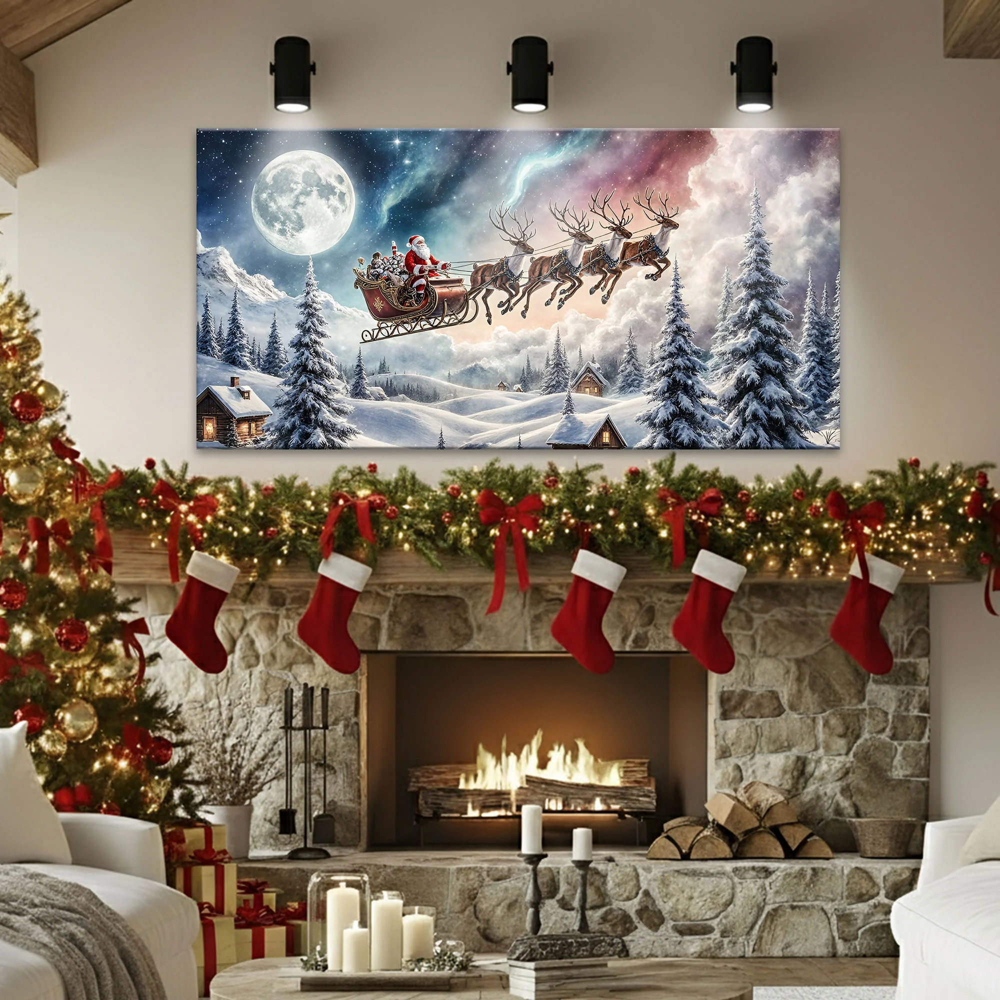 Midnight Sleigh Ride Christmas Wall Art - Image 5