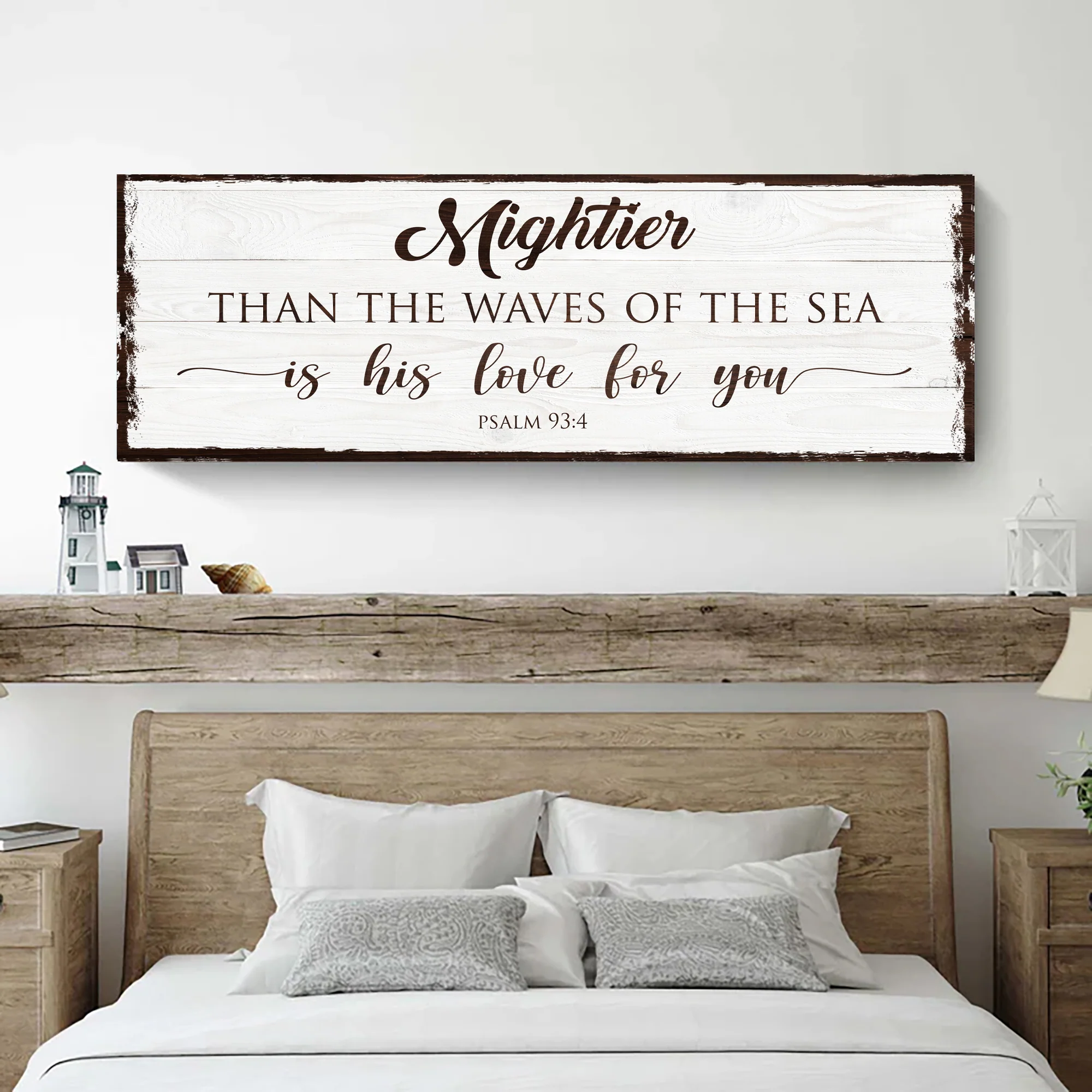 Mightier Than the Waves of the Sea Psalm 93:4 Faith Sign - Image 3
