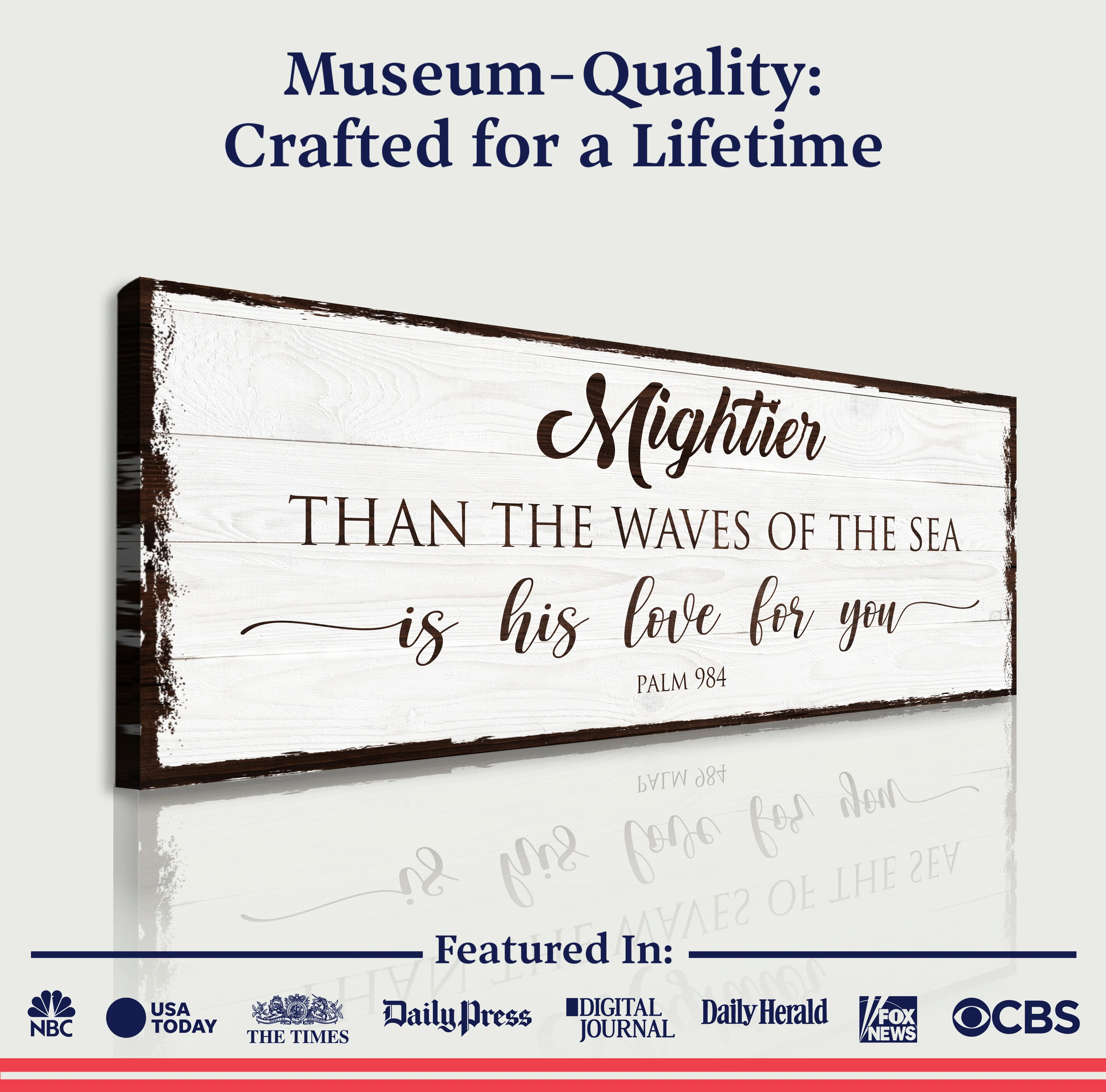 Mightier Than the Waves of the Sea Psalm 93:4 Faith Sign - Image 4