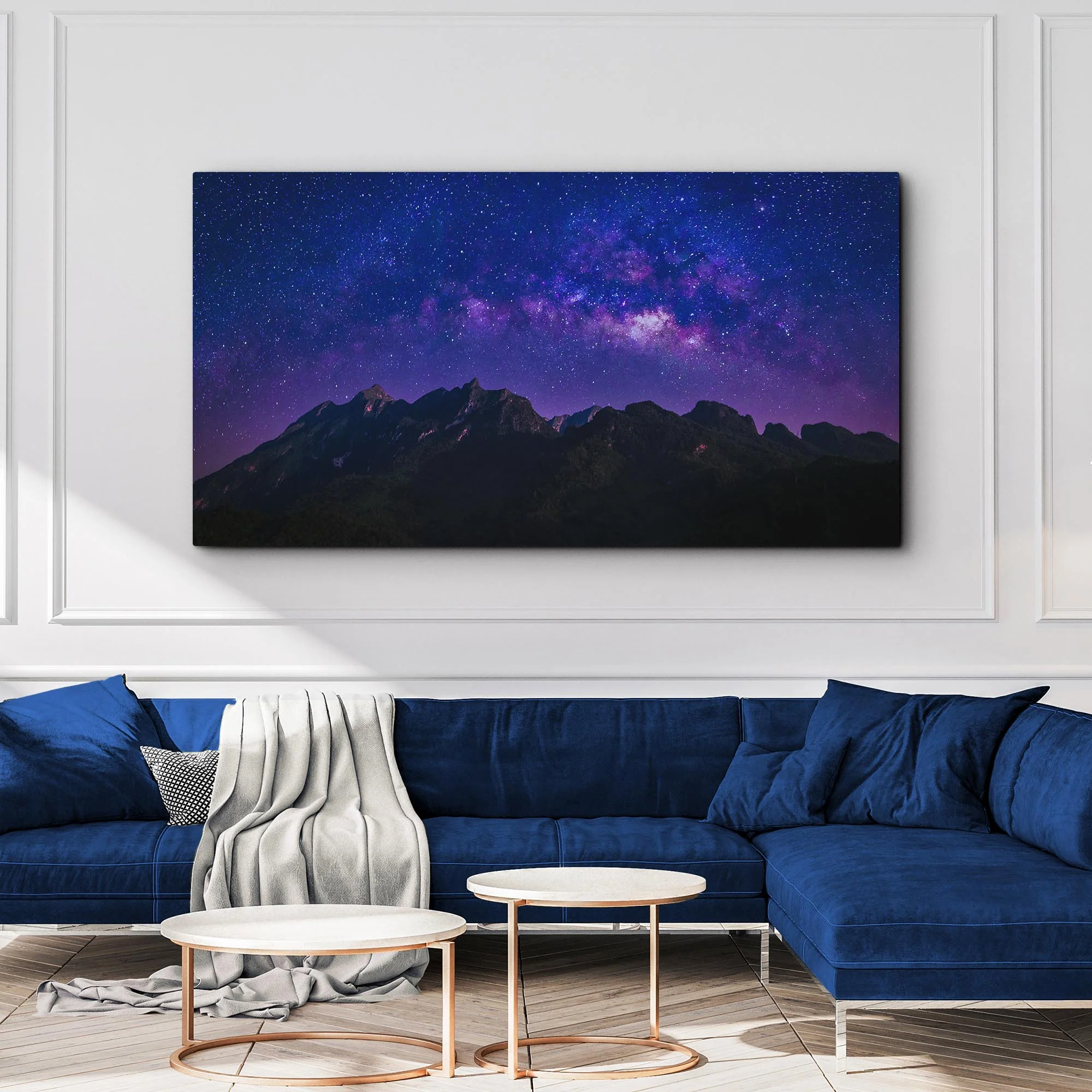 Milky Way Mountain Canvas Wall Art - Image 3