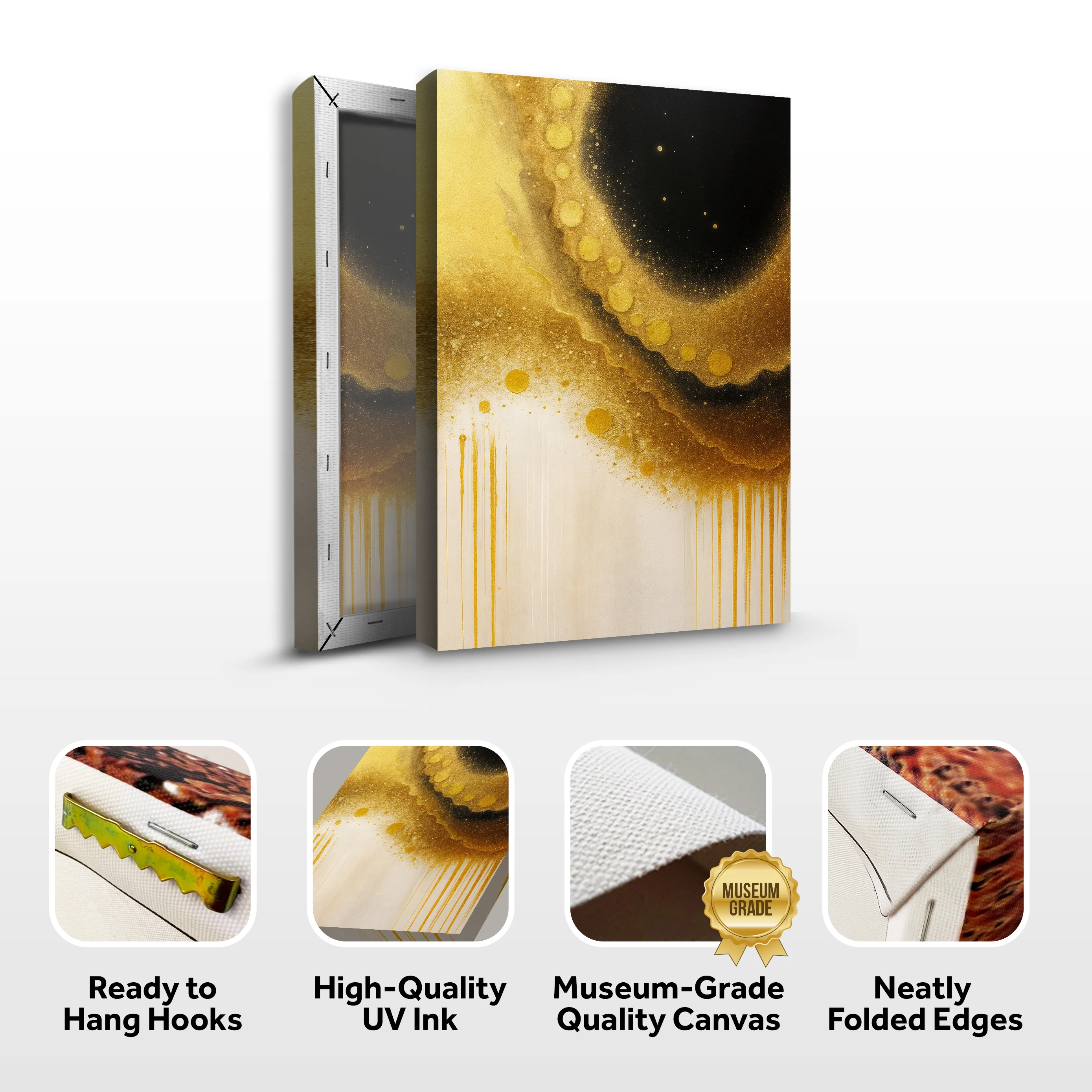 Minimalist Black and Gold Wall Art - Image 8