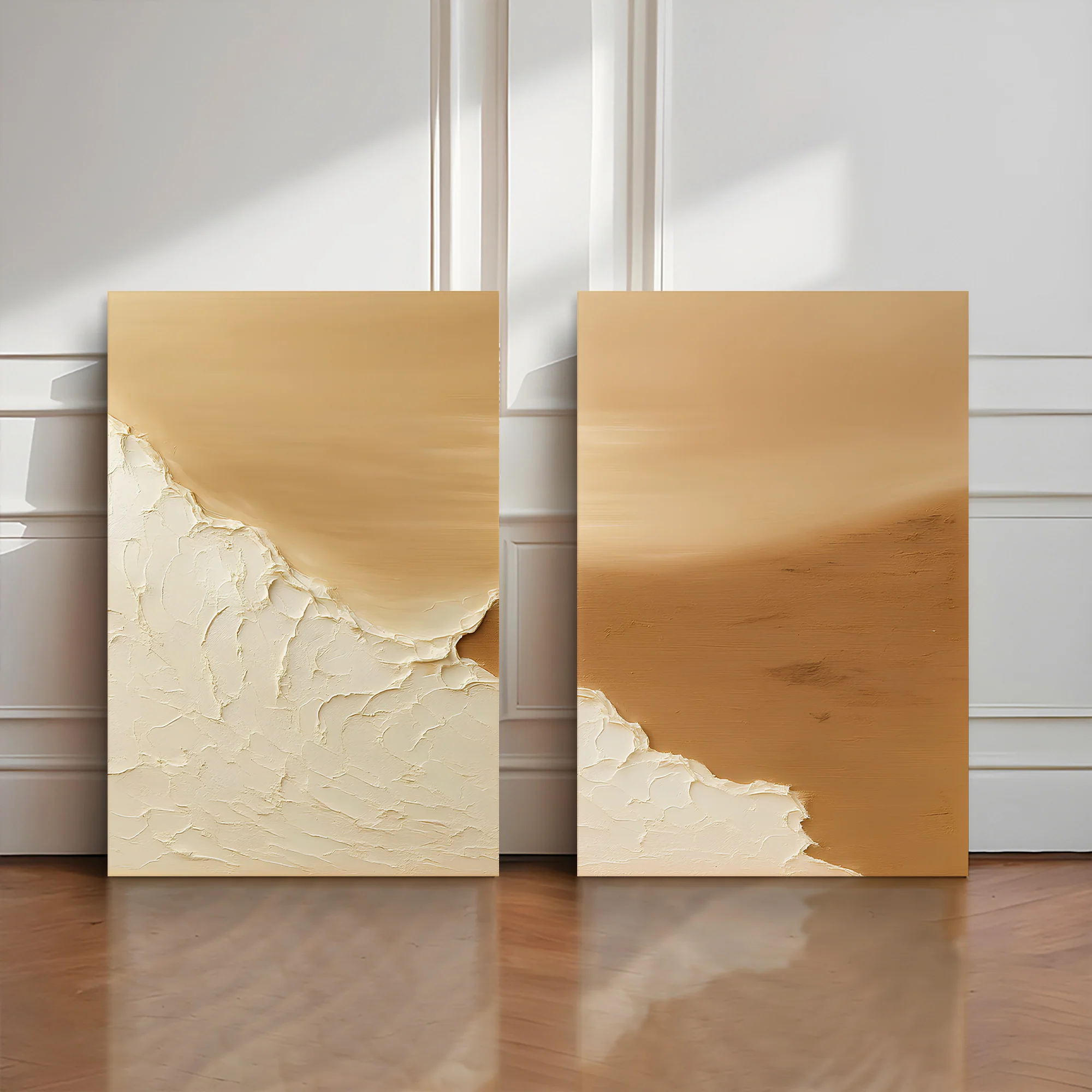 Minimalist Ebb and Flow Seascape Duo Wall Art - Image 5