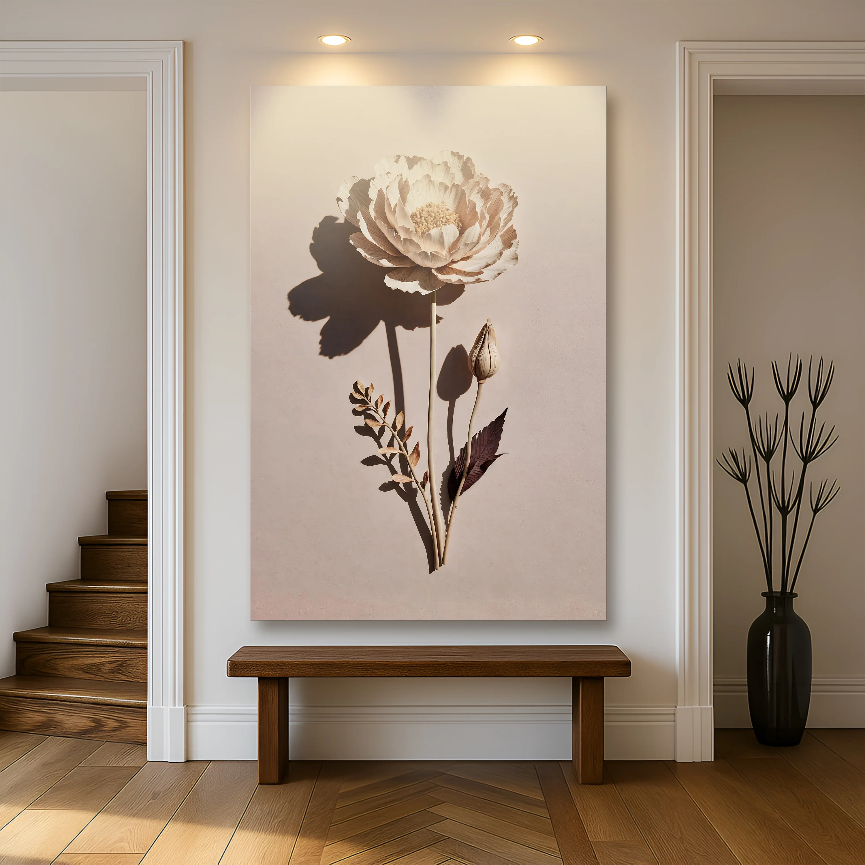 Minimalist Lone Flower Wall Art - Image 5