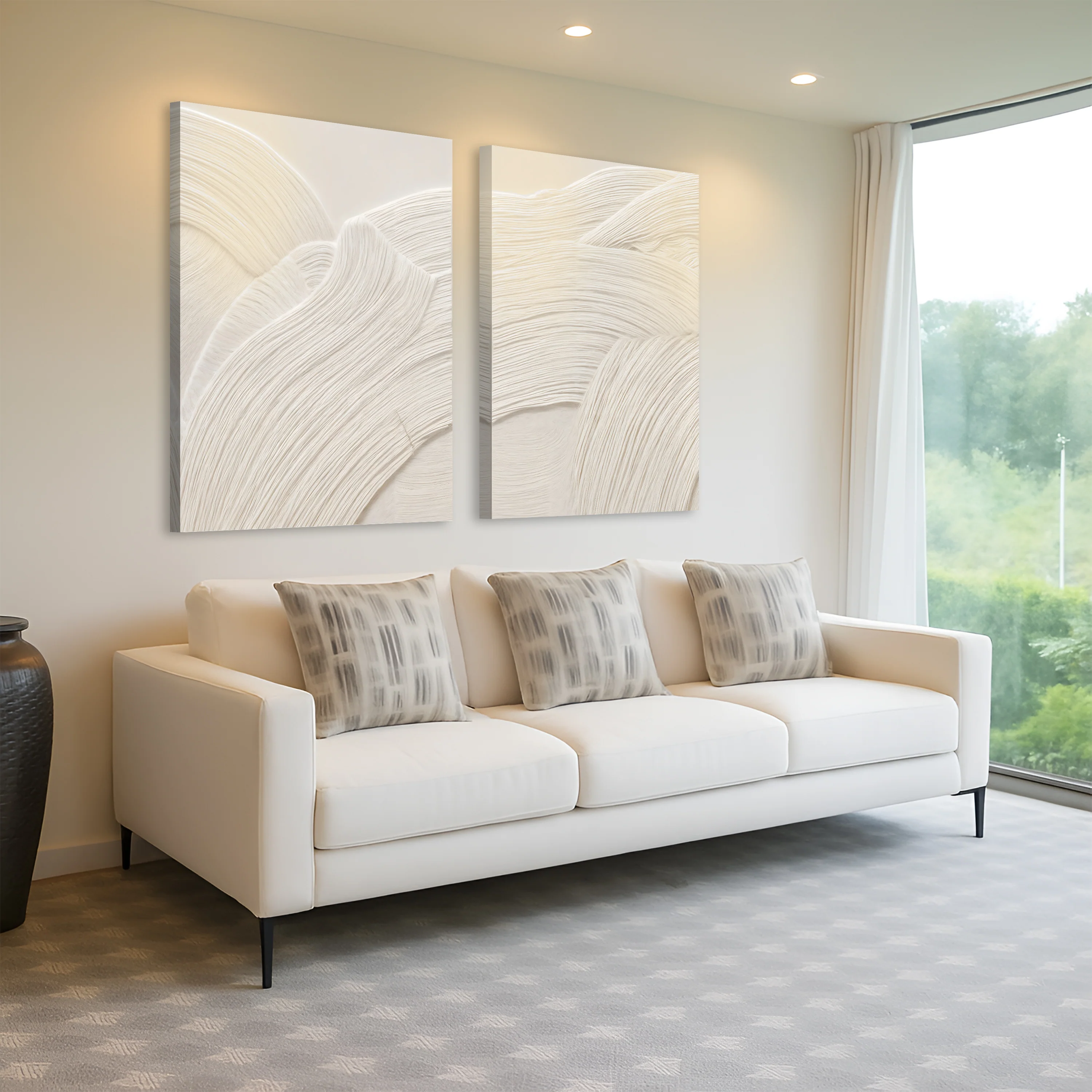 Minimalist Waves Duo Wall Art - Image 2