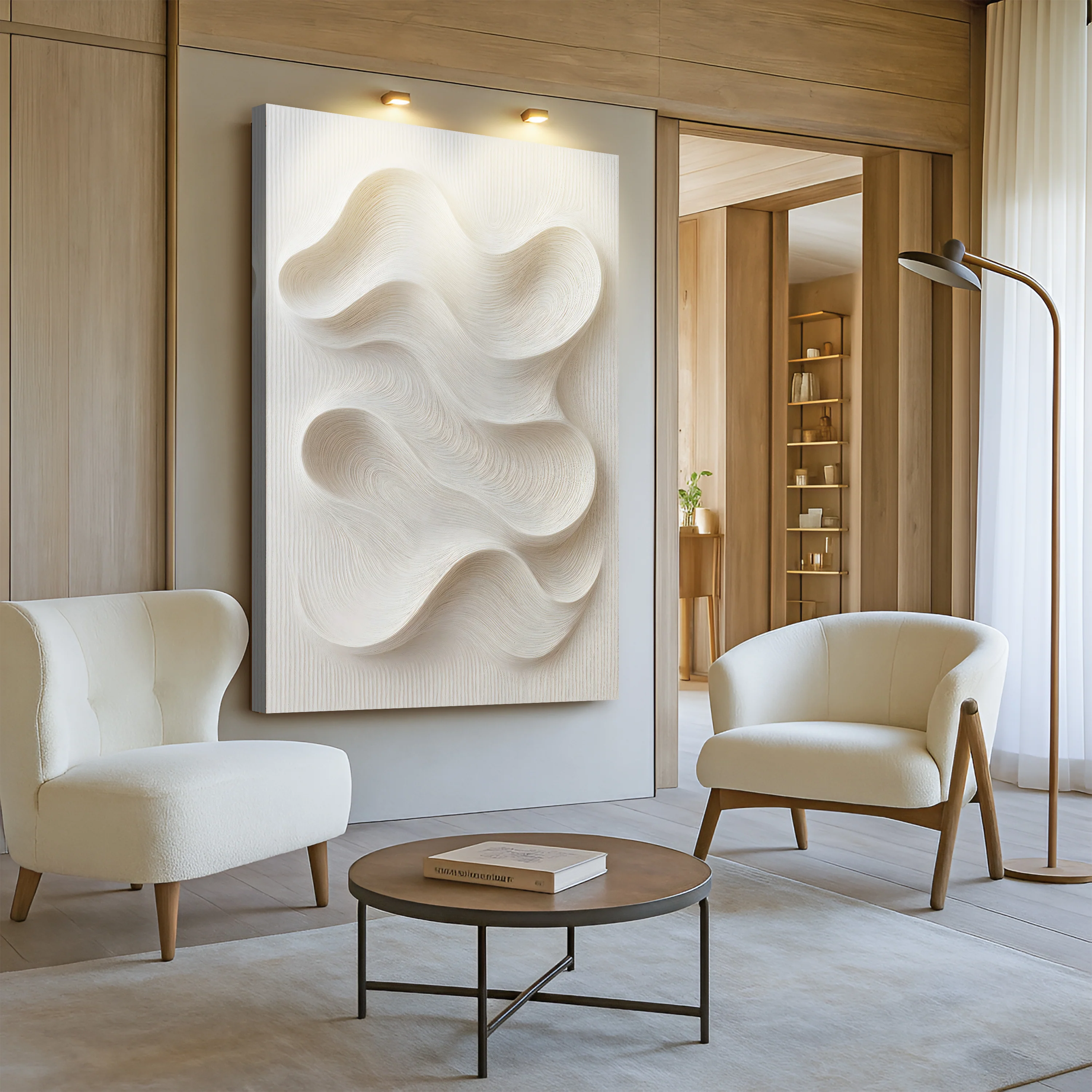 Minimalist Waves Wall Art - Image 2