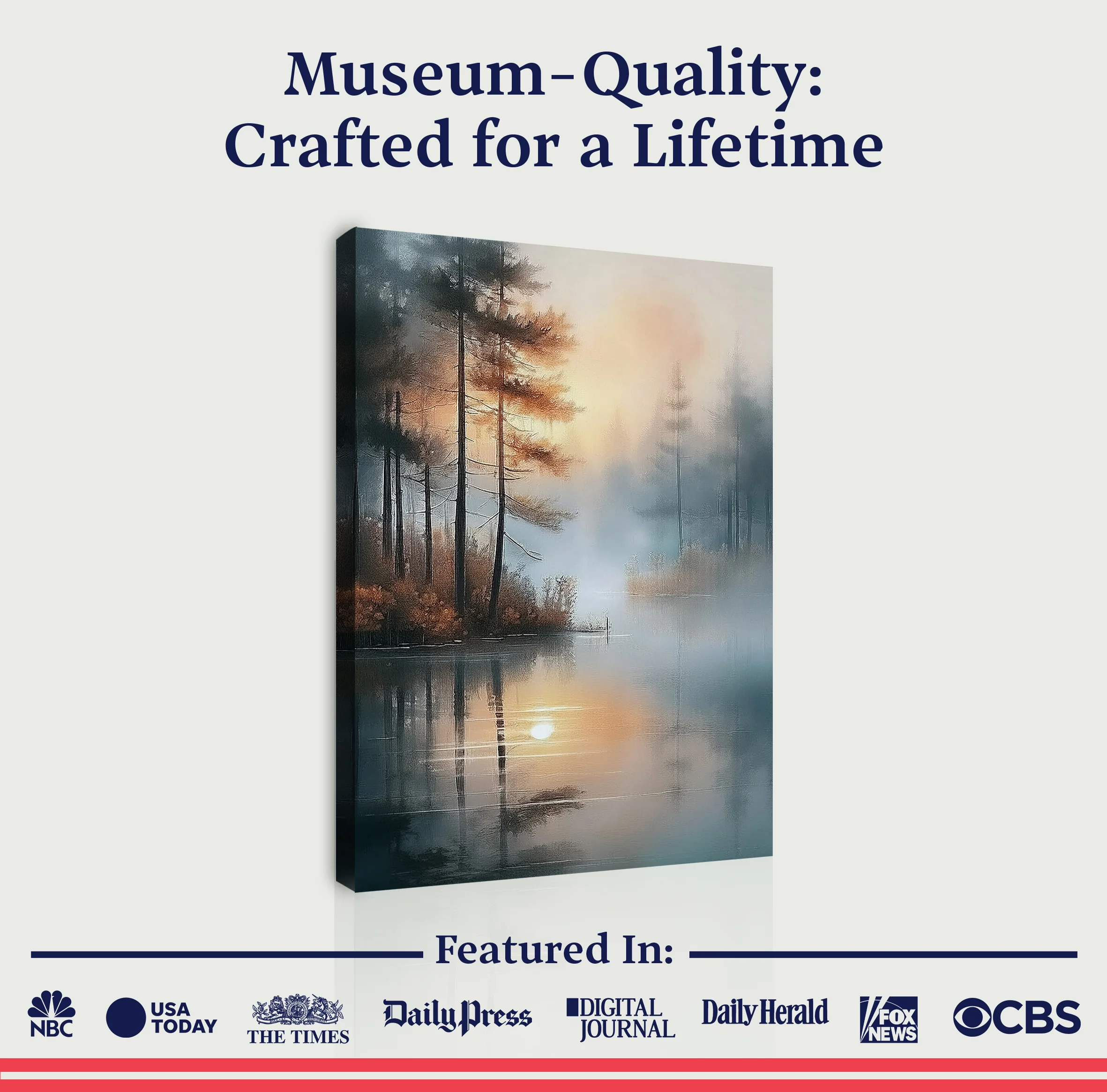 Misty Lake Wall Art - Image 6