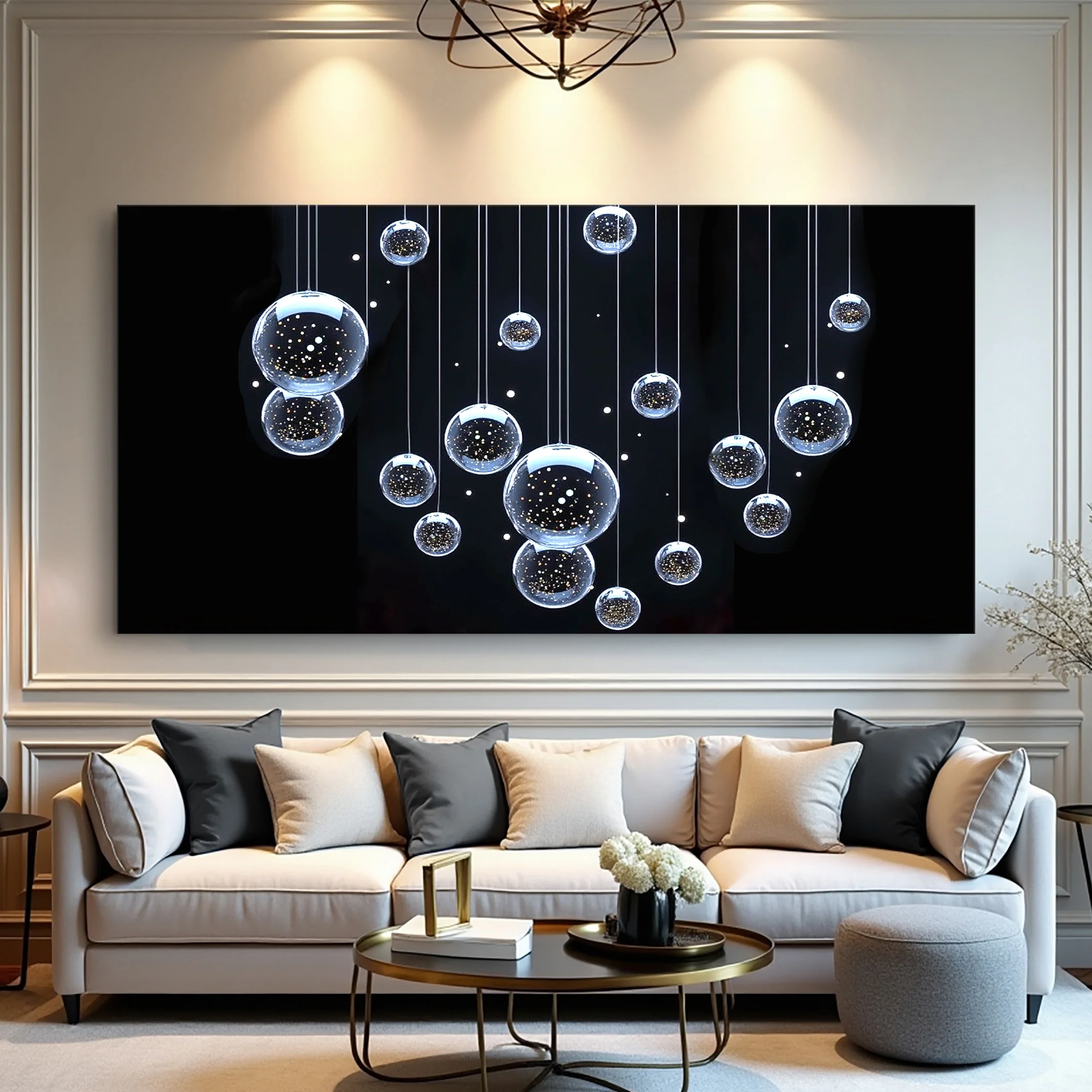 Modern Abstract Bubbles Wall Art - Image 3