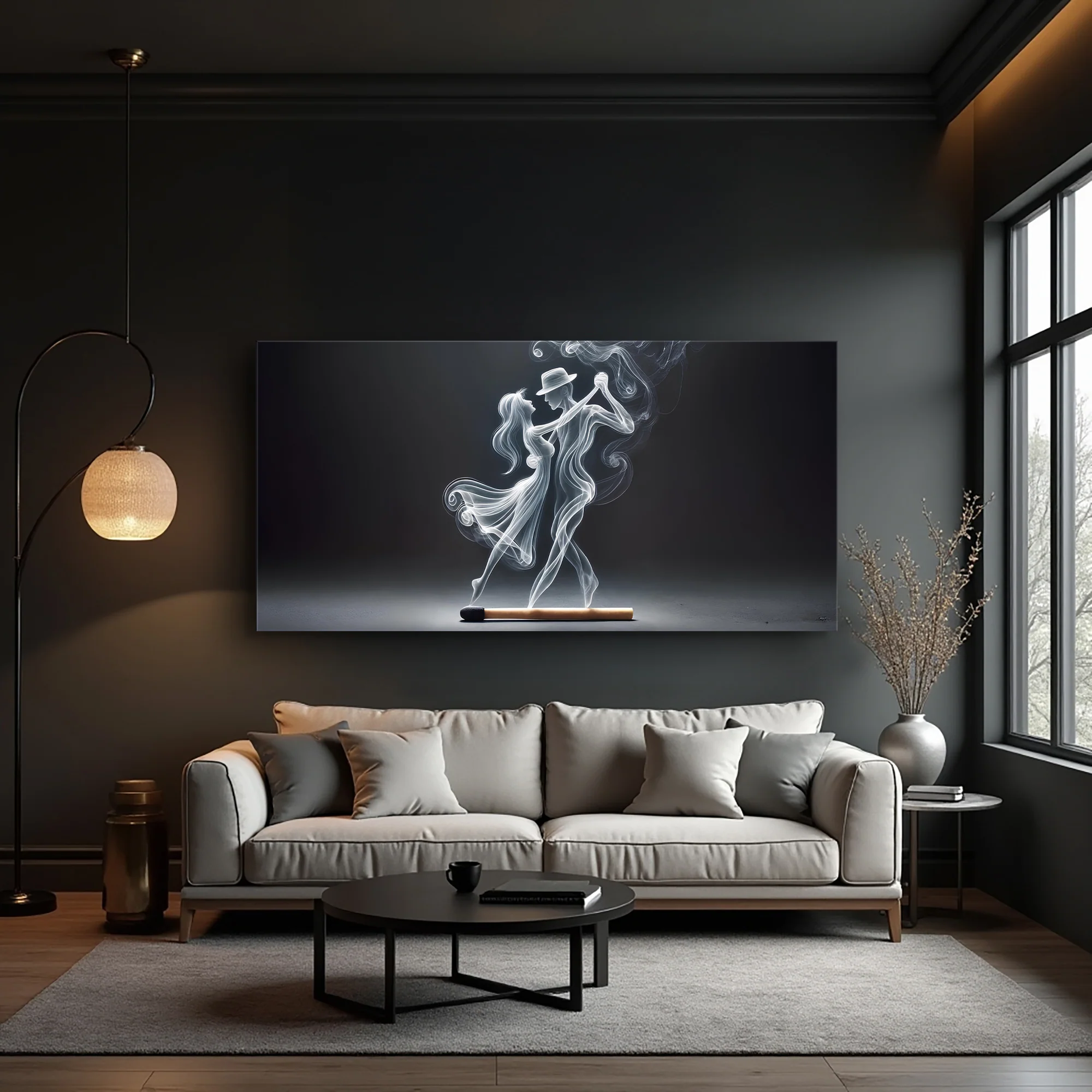 Modern Abstract Couple Dance Wall Art - Image 3