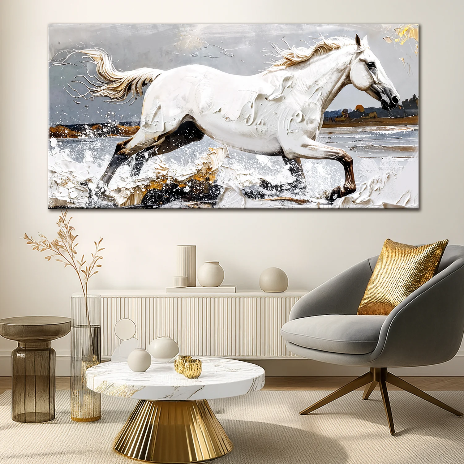 Modern Abstract Horse Wall Art - Image 4