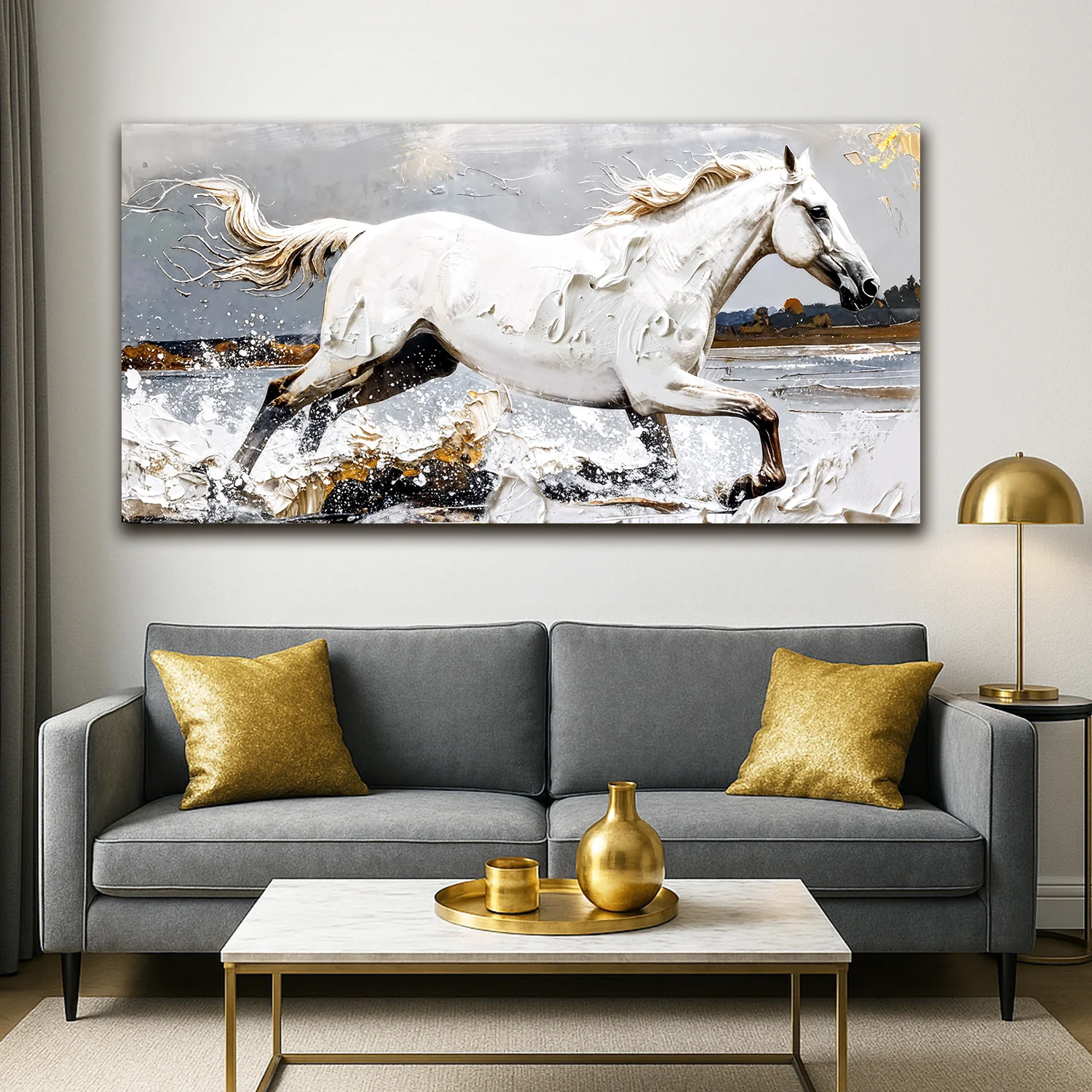 Modern Abstract Horse Wall Art - Image 5