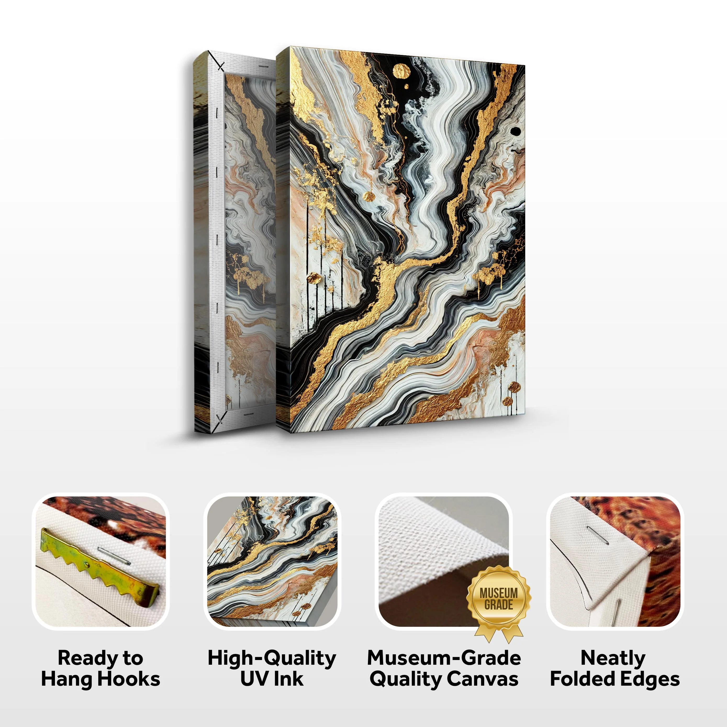 Modern Marble Effect Wall Art - Image 3