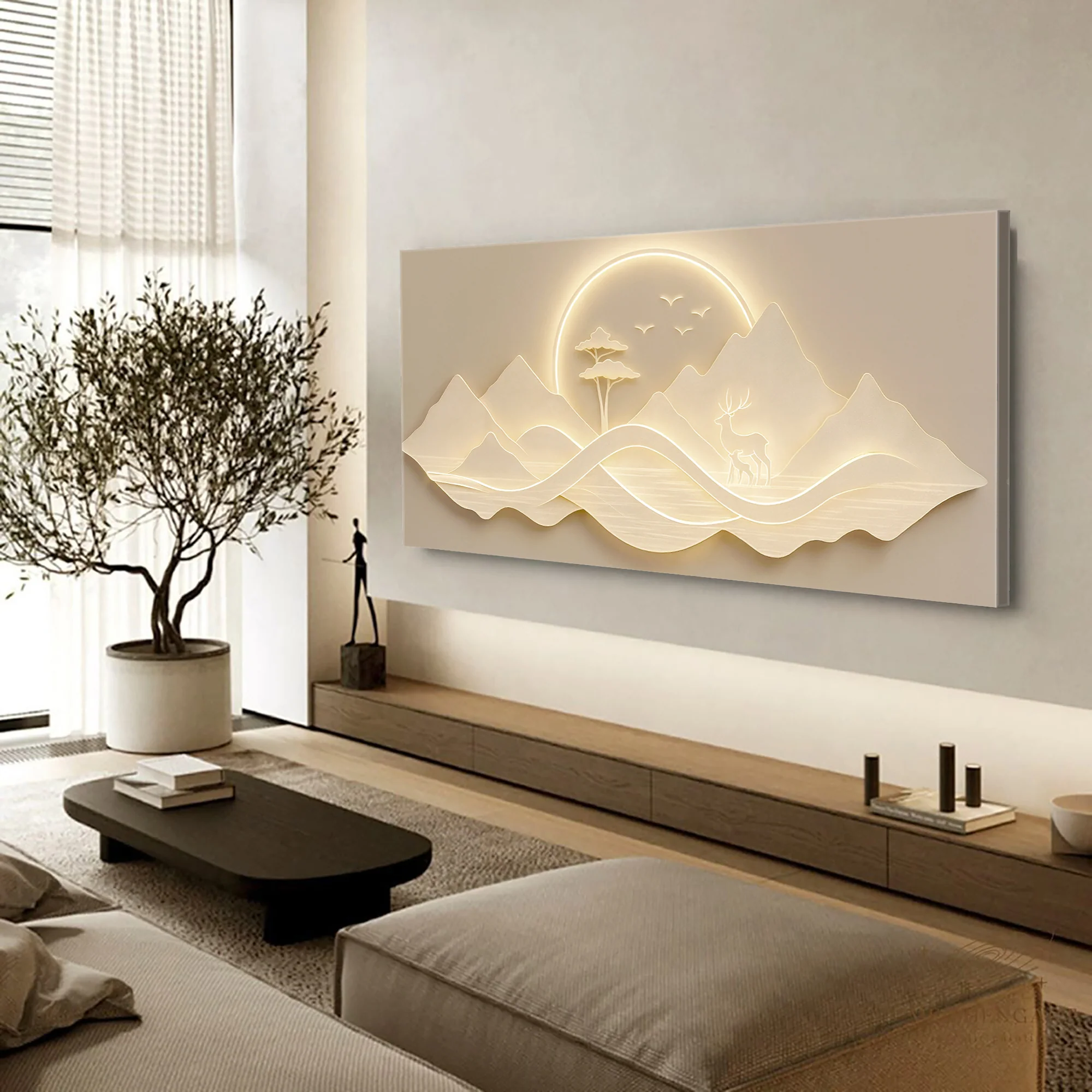 Modern Mountain Landscape Wall Art - Image 2