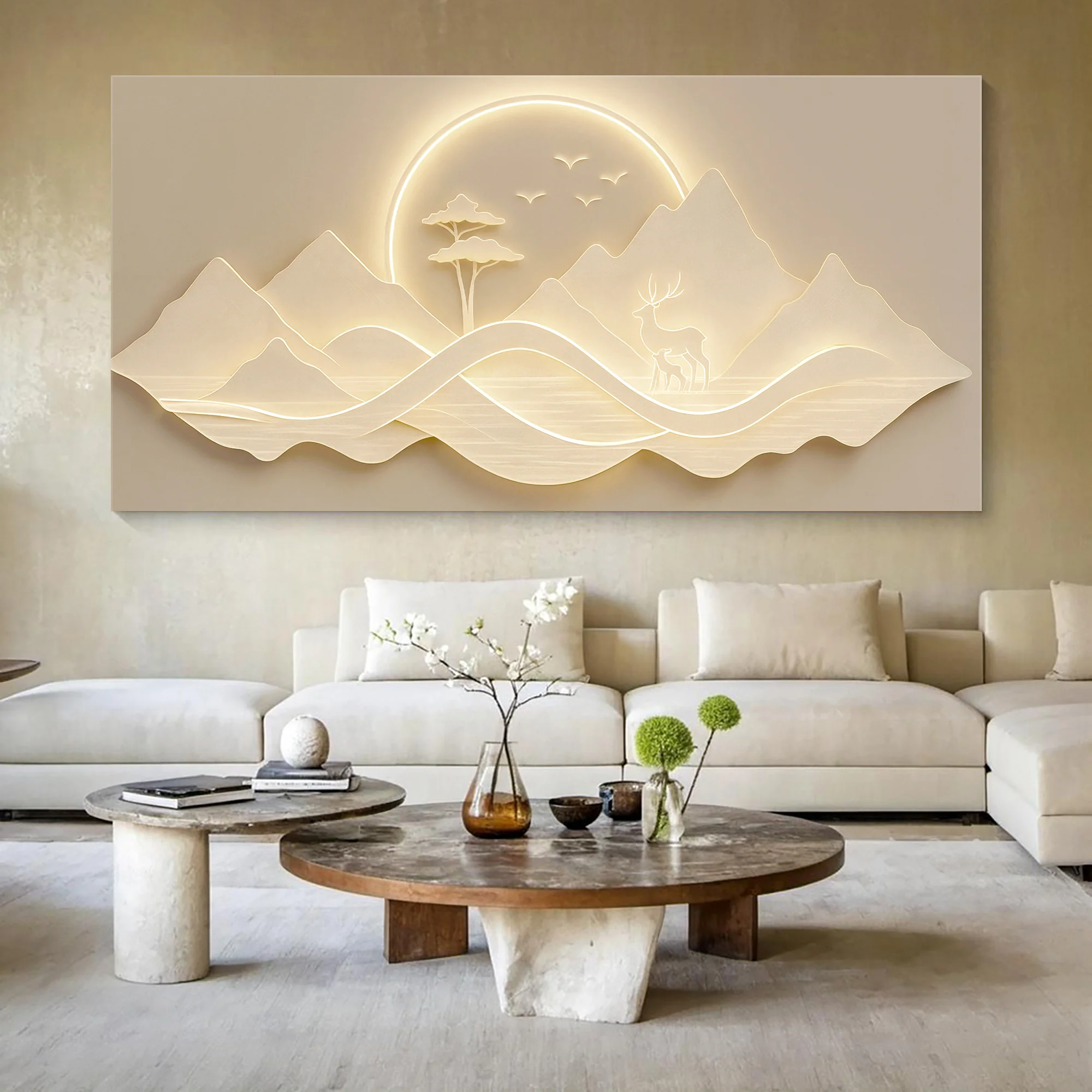Modern Mountain Landscape Wall Art - Image 4