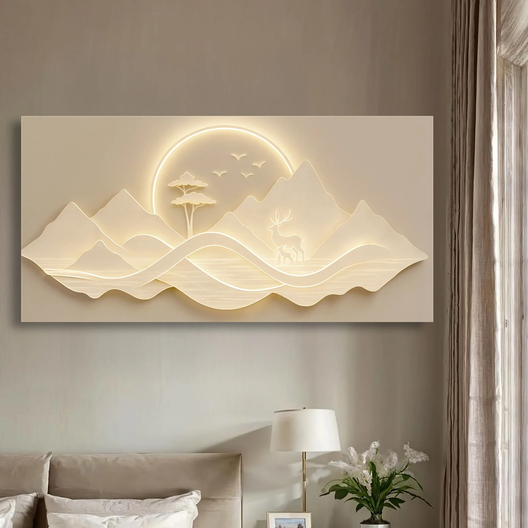 Modern Mountain Landscape Wall Art - Image 5
