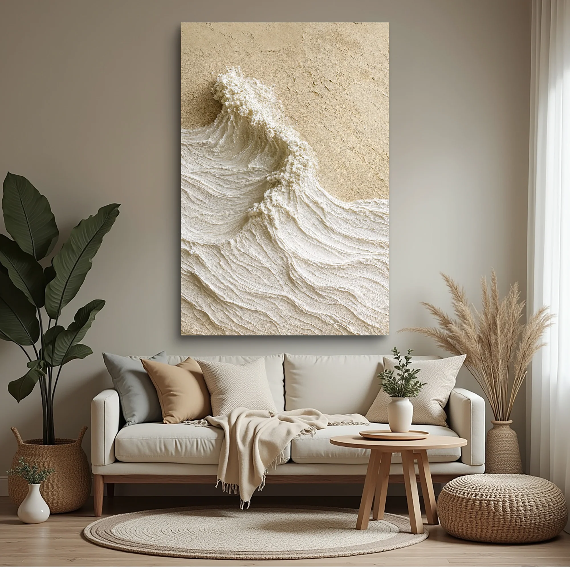 Modern Neutral Mountain Wall Art - Image 3