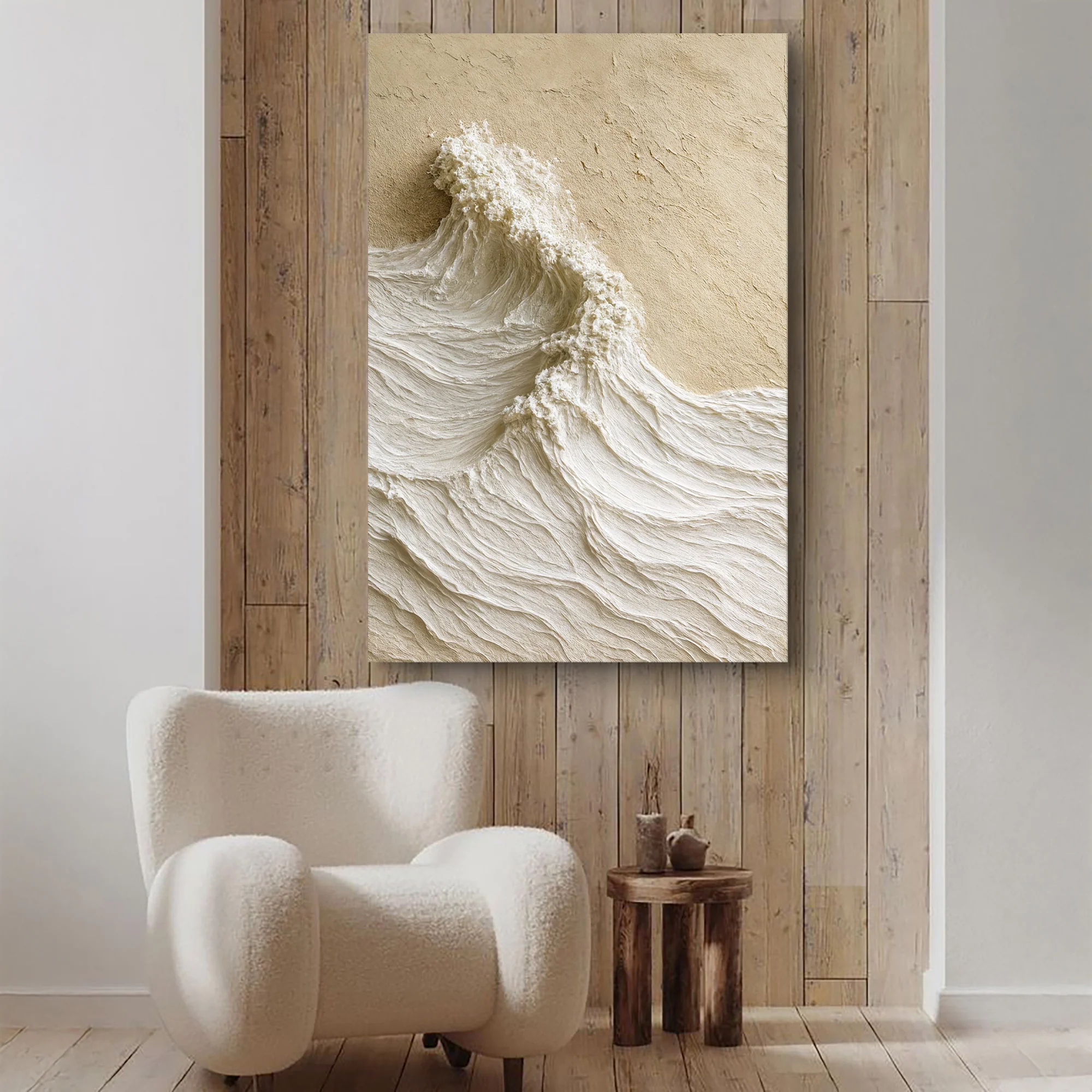 Modern Neutral Mountain Wall Art - Image 4
