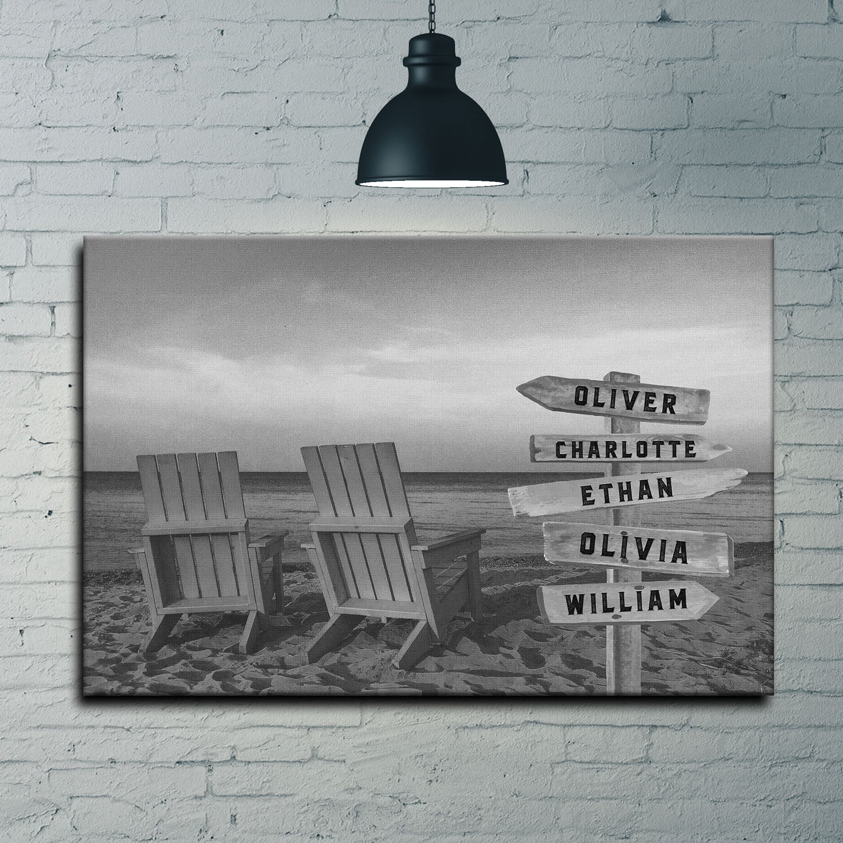Monochrome Beach Name Sign - Image 5