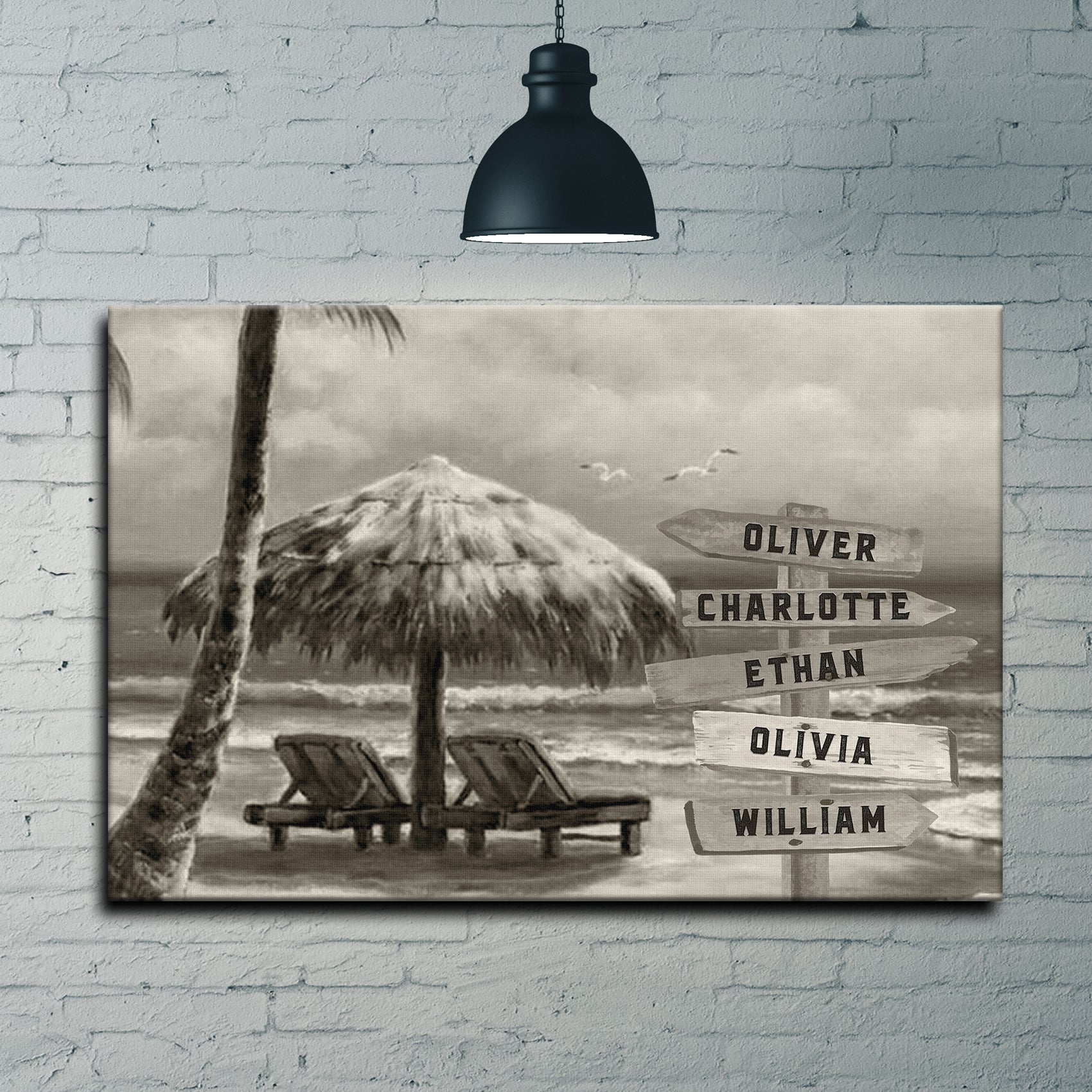 Monochrome Beach Name Sign - Image 6