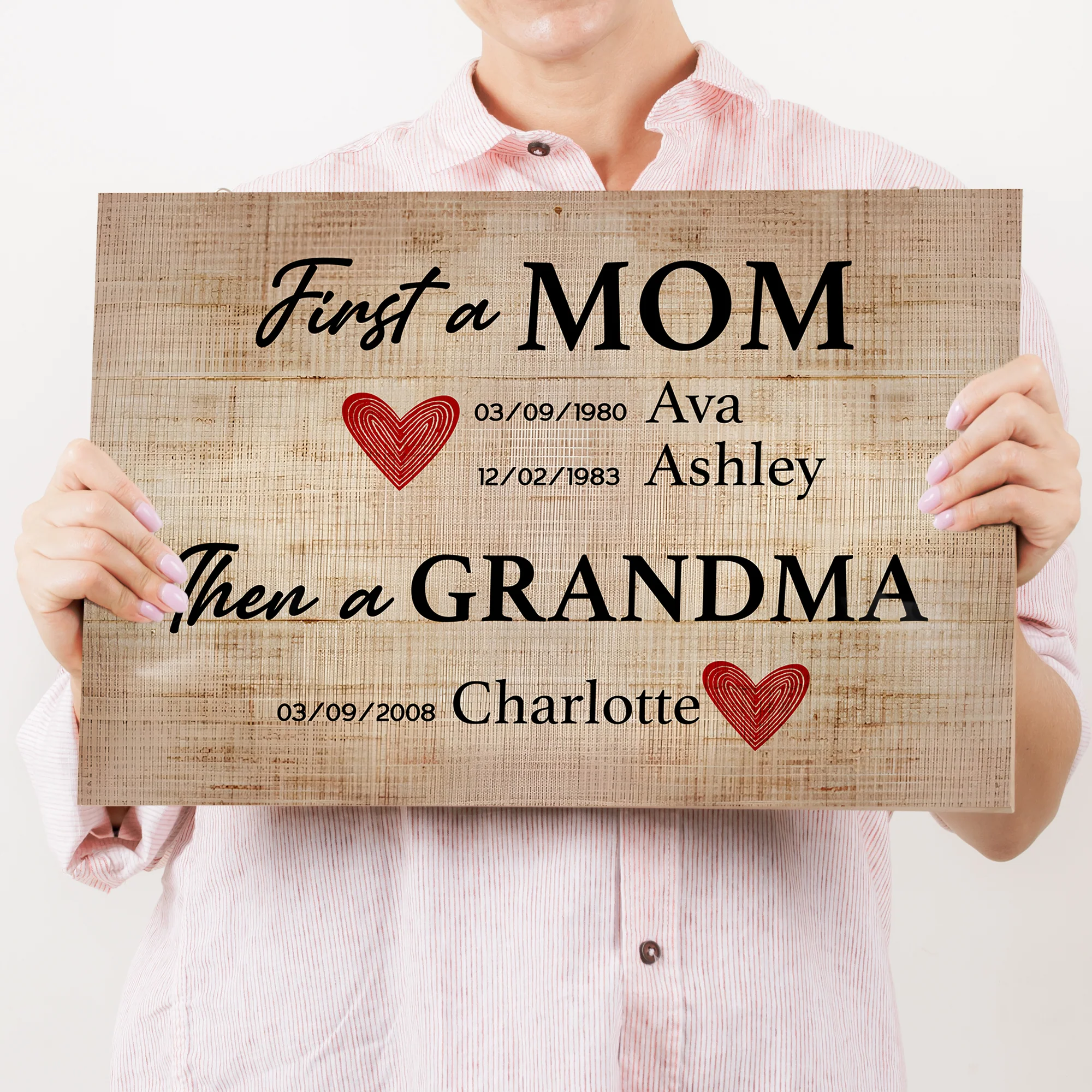 Mother's Day Sign First A Mom - Image 2