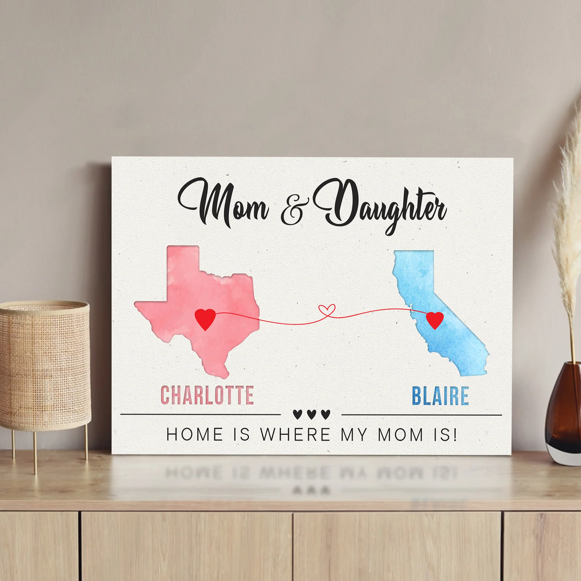 Mother's Day Sign Home Is Where My Heart Is - Image 2