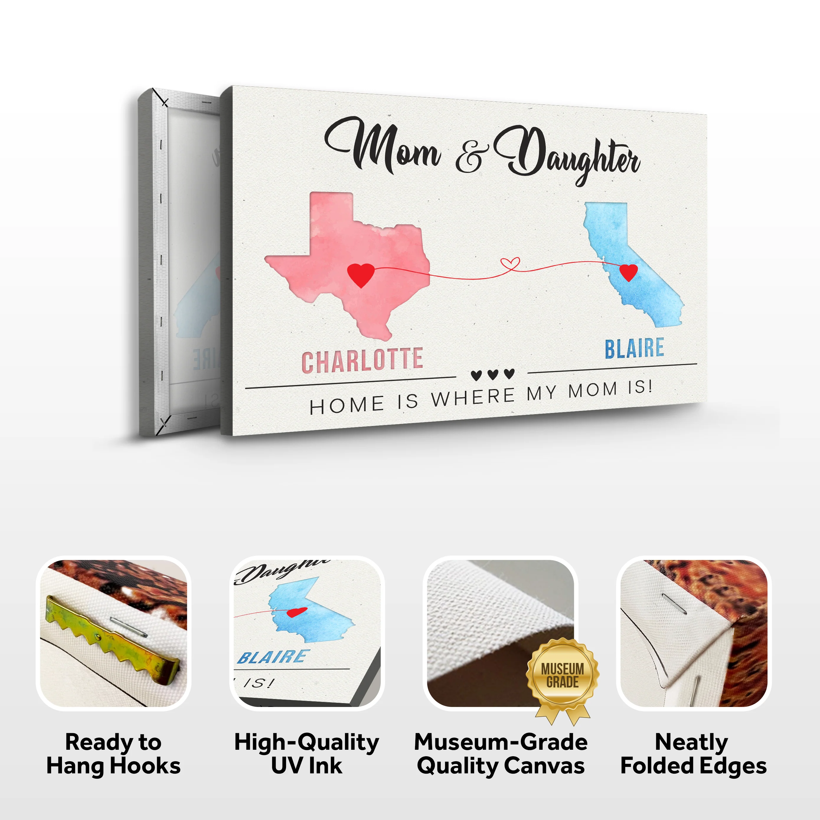 Mother's Day Sign Home Is Where My Heart Is - Image 5