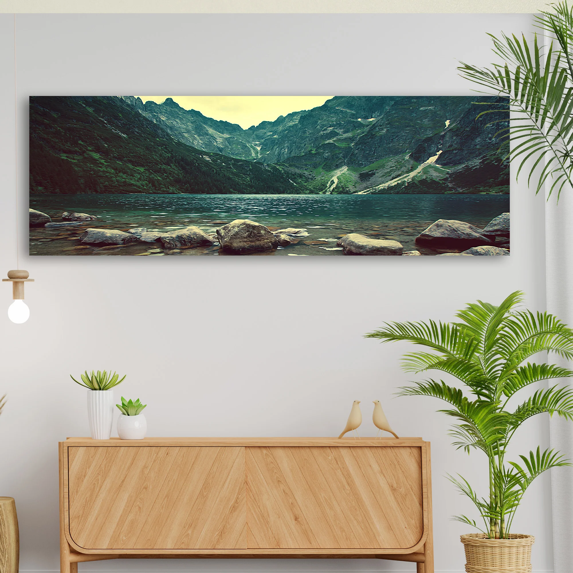 Mountain Forest Lake Canvas Wall Art II - Image 3