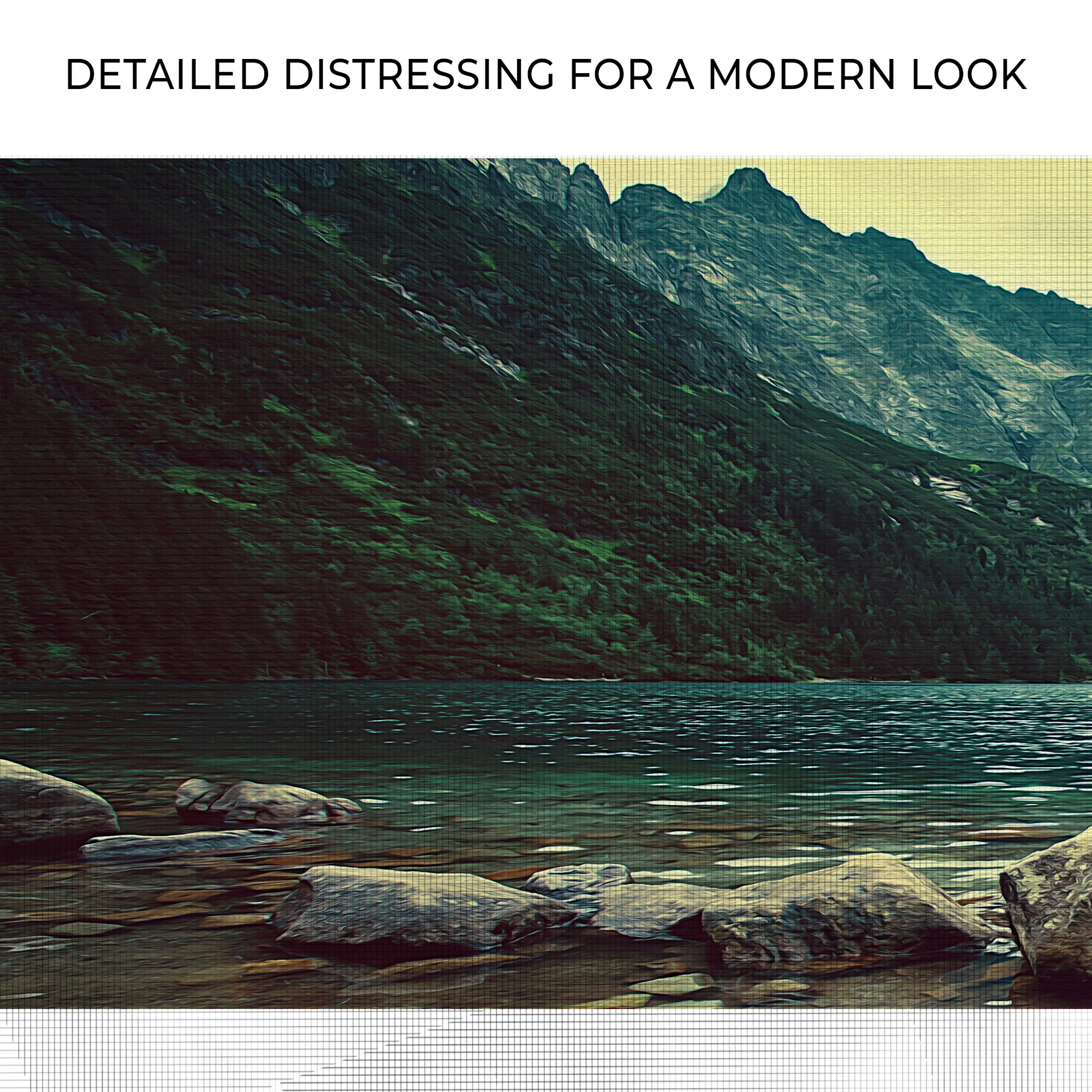 Mountain Forest Lake Canvas Wall Art II - Image 4