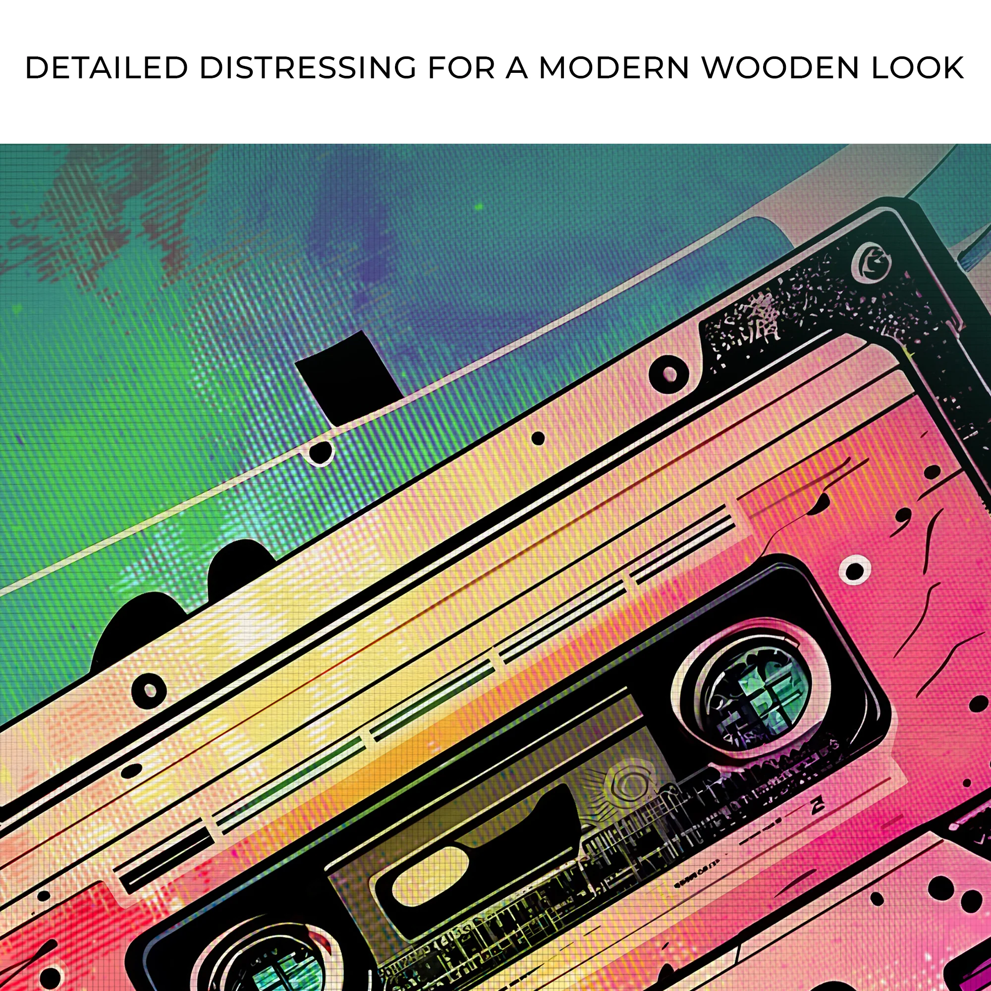 Music Equipment Cassette Tape Pop Art Canvas Wall Art - Image 4