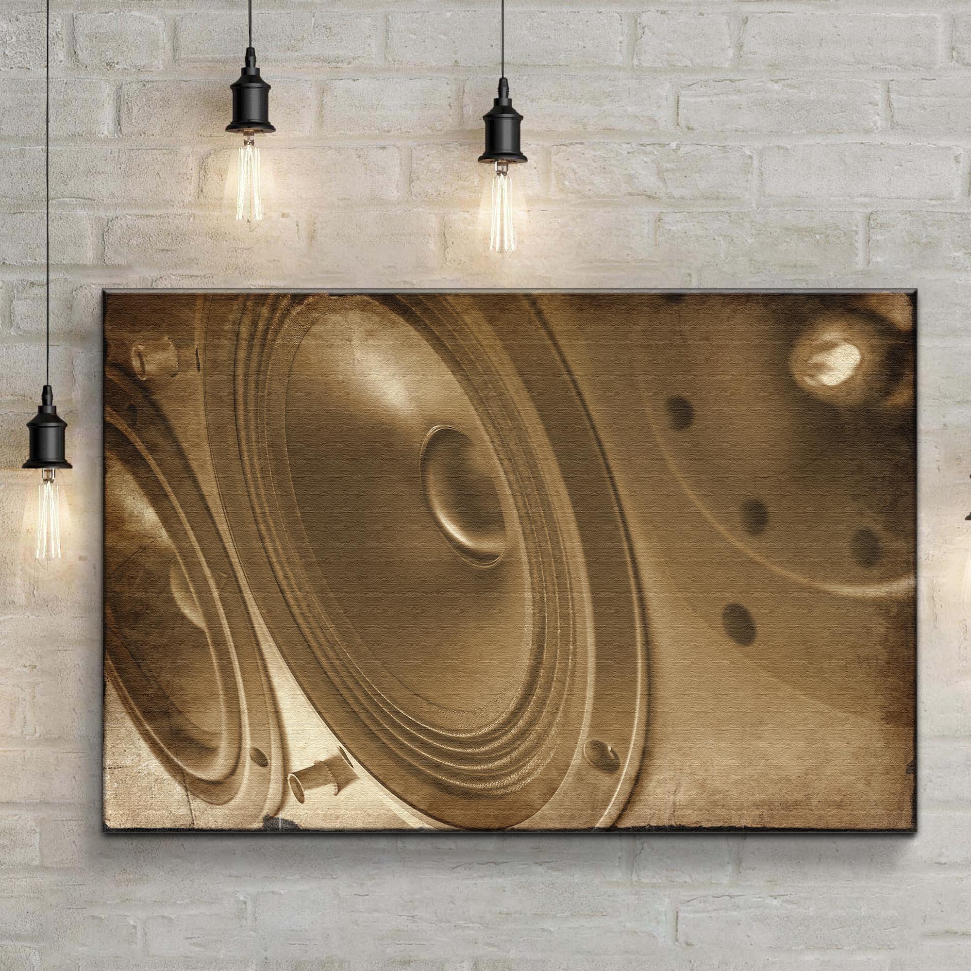 Music Equipment Speakers Vintage Canvas Wall Art - Image 3